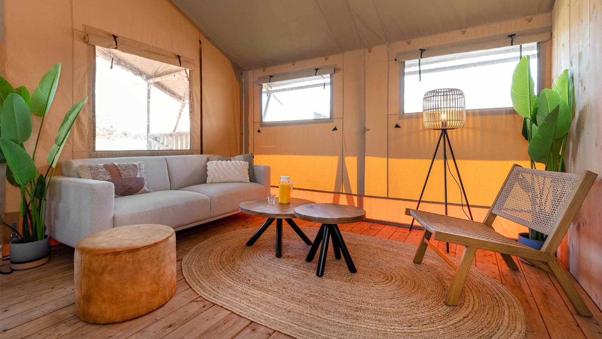 Sfeervolle glamping tent voor 6 personen