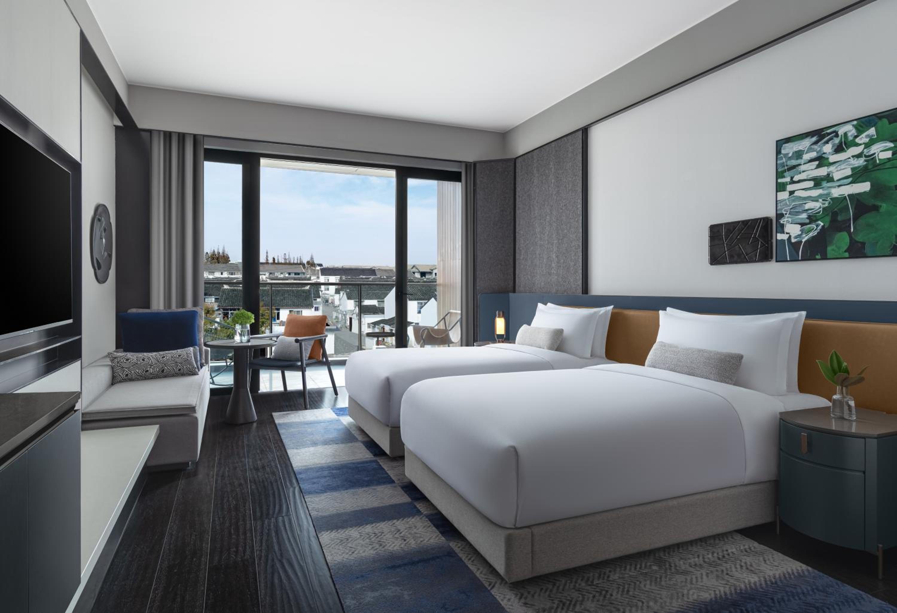 Double Room with Two Double Beds and River View - Photo 1