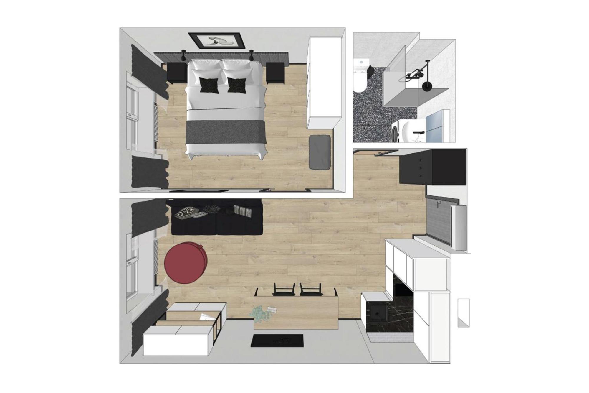 One-Bedroom Apartment photo 2