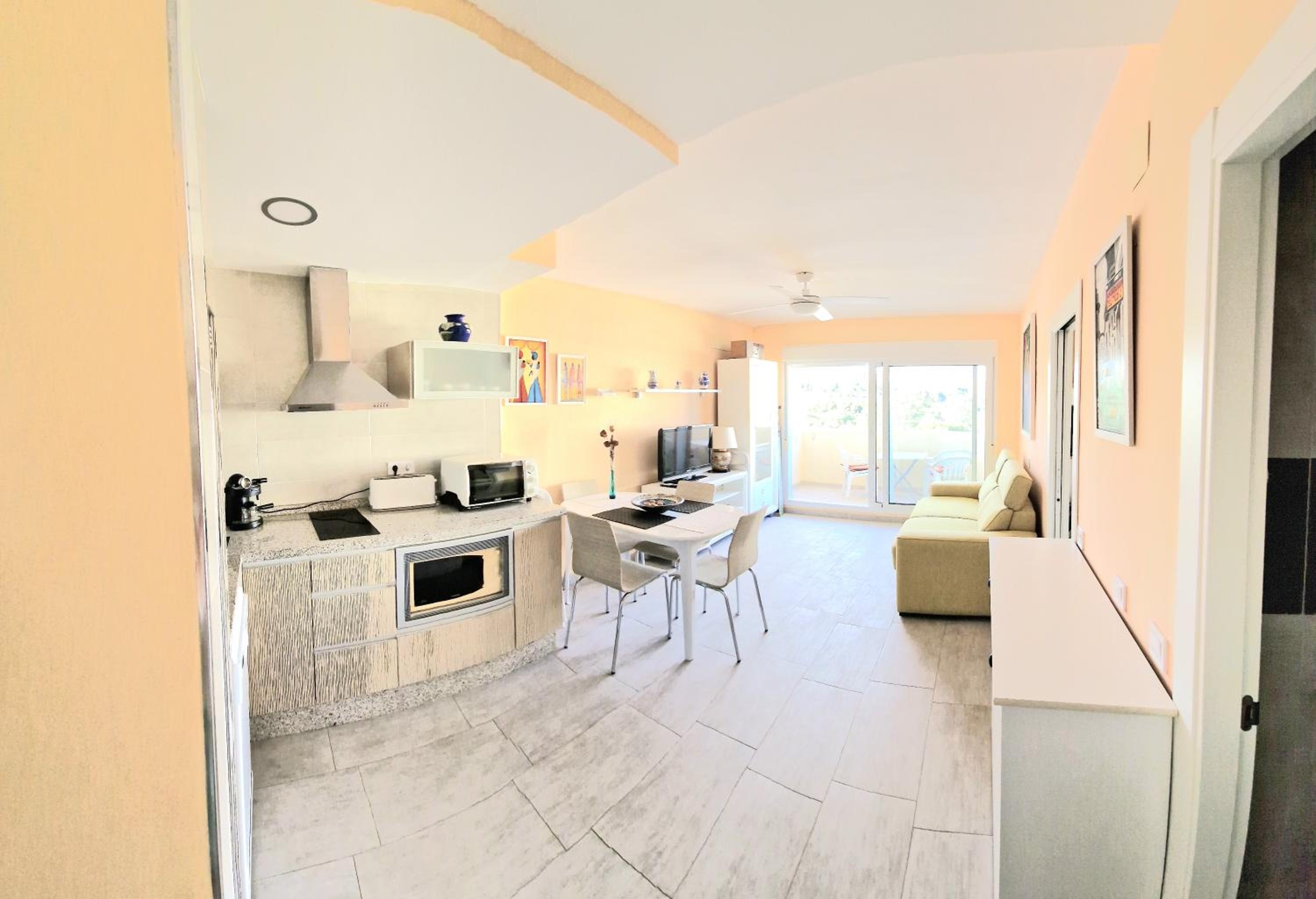 Apartamento con vista al jardín