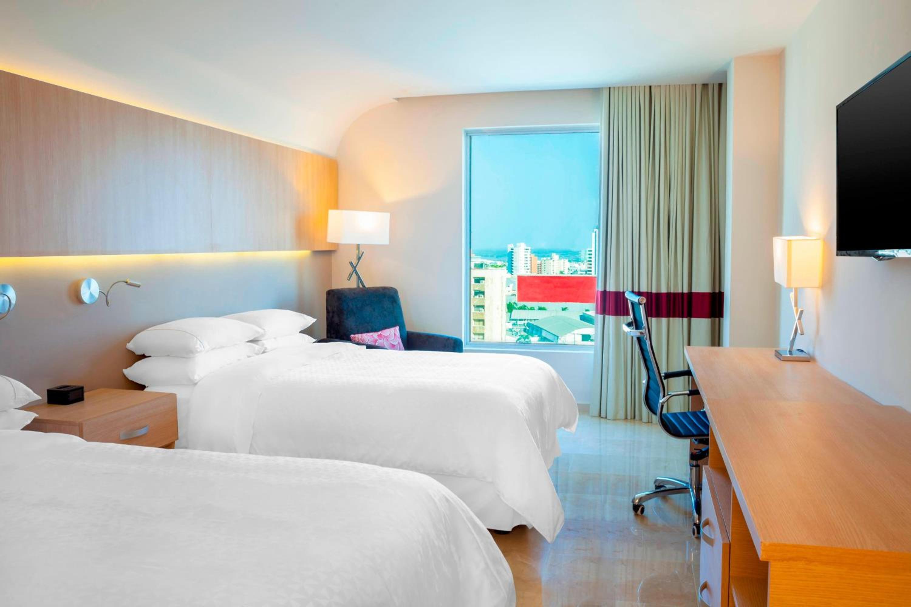 Traditional guest room with two double beds photo 3