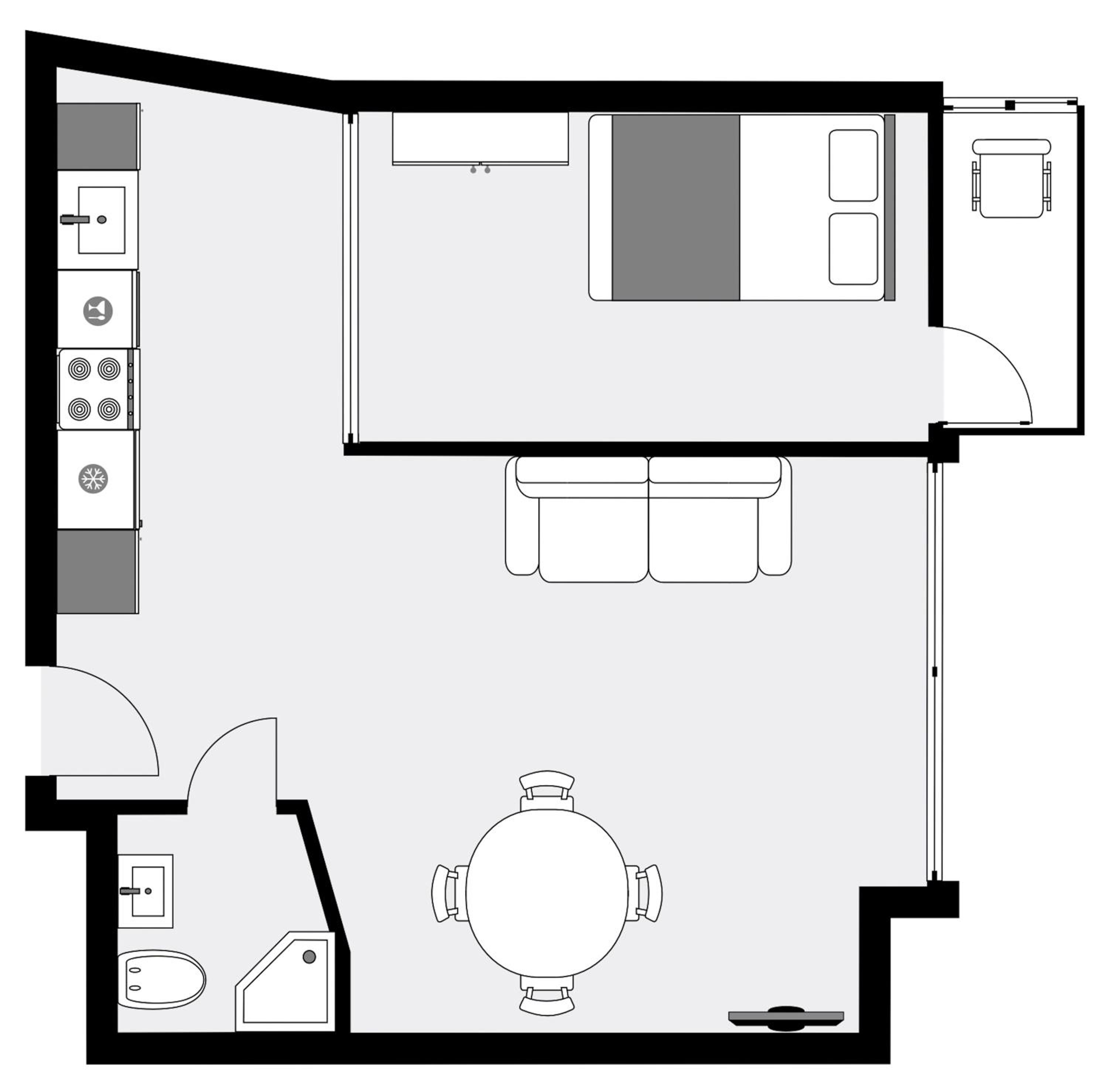 1BR apartment with Balcony photo 3