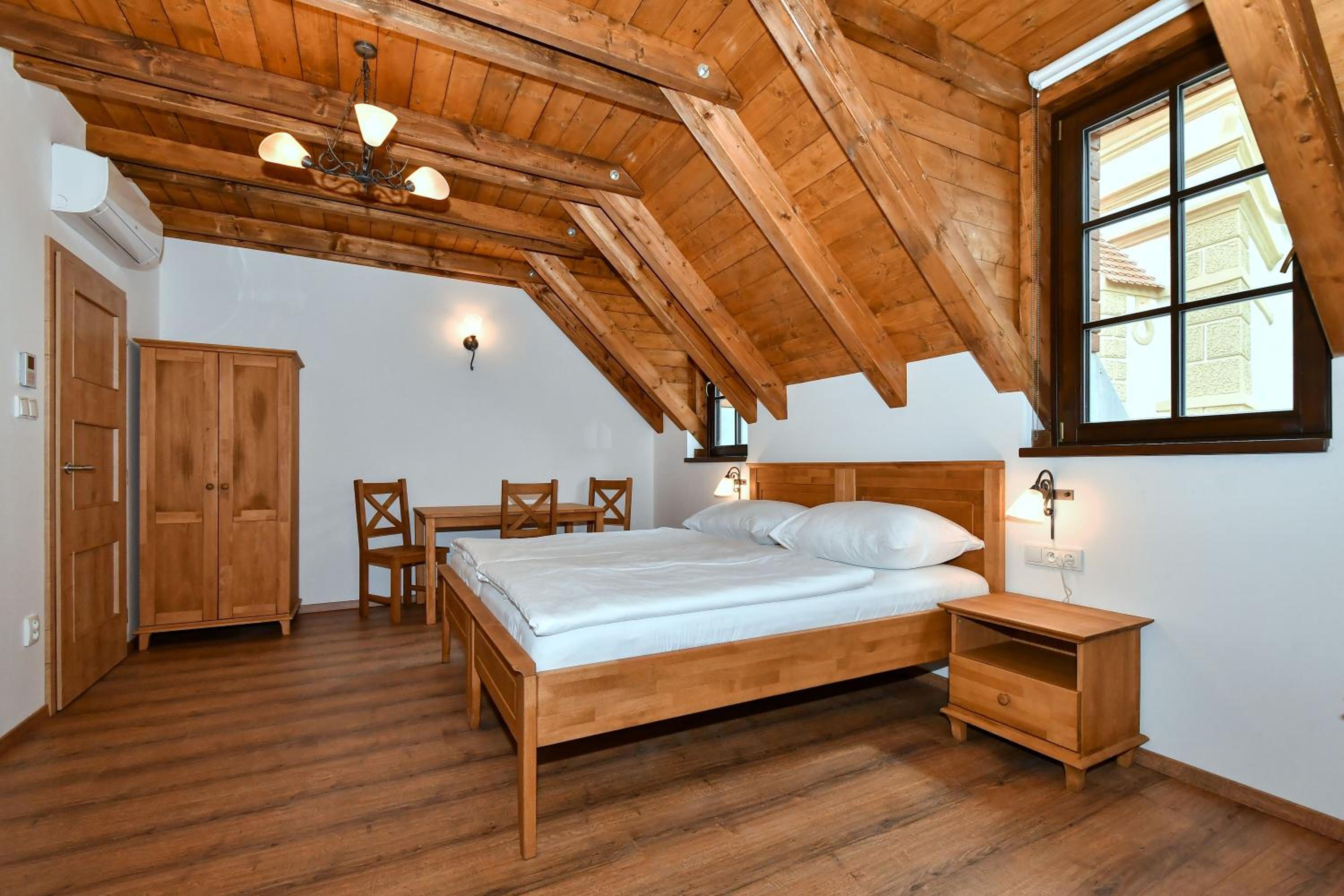 Three-bed studio with kitchenette