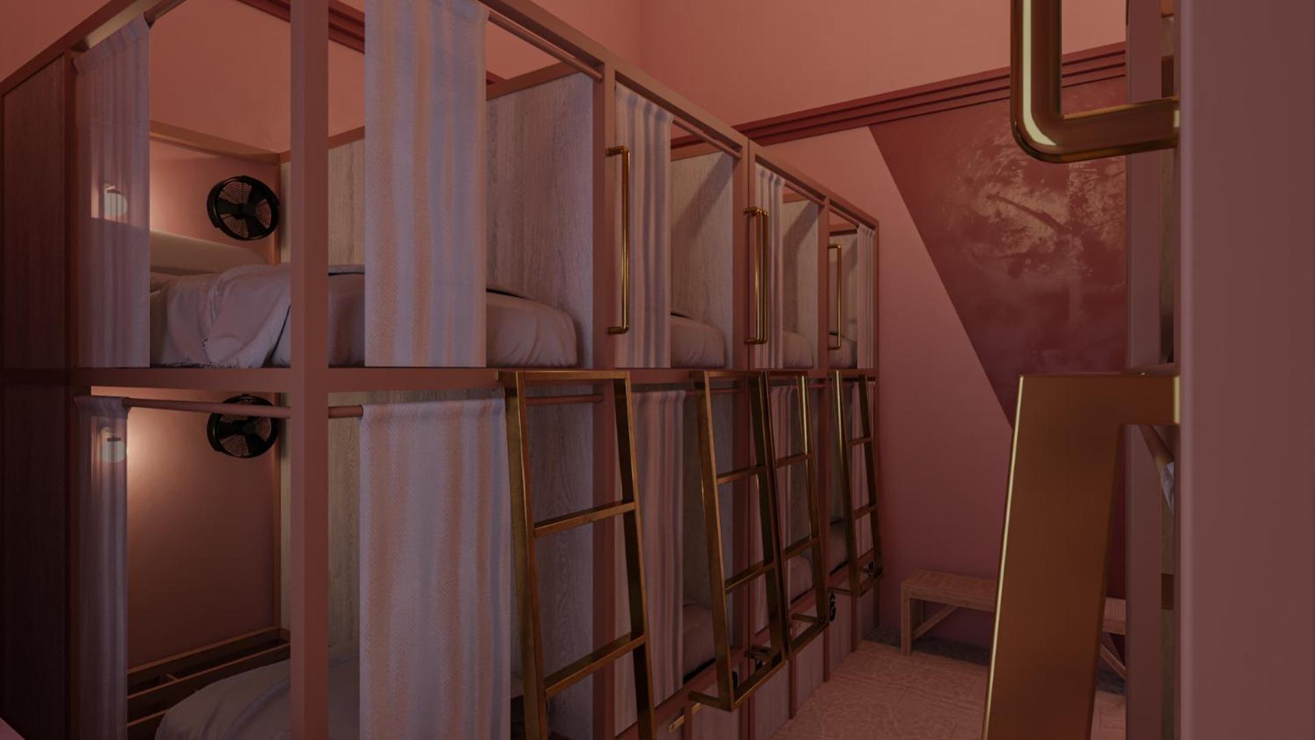 Single Bed in 10-Bed Dormitory Room with AC