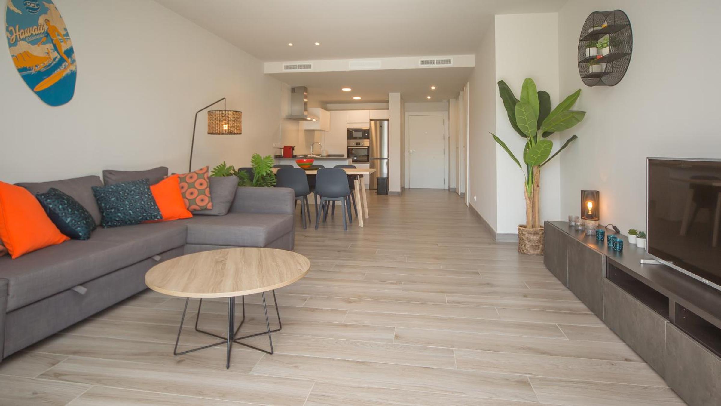 Apartamento con vista al jardín