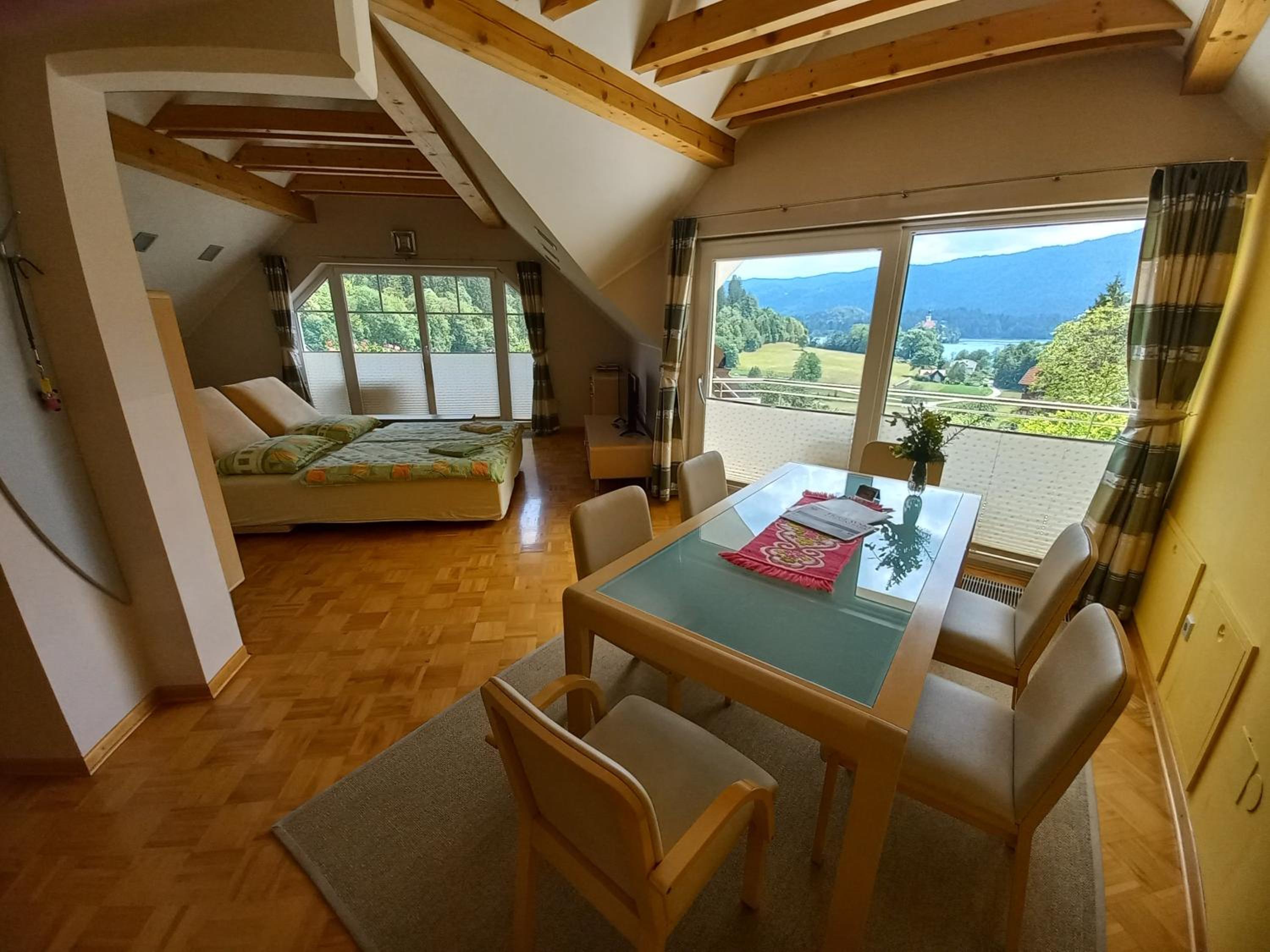 Studio with Balcony and Lake View