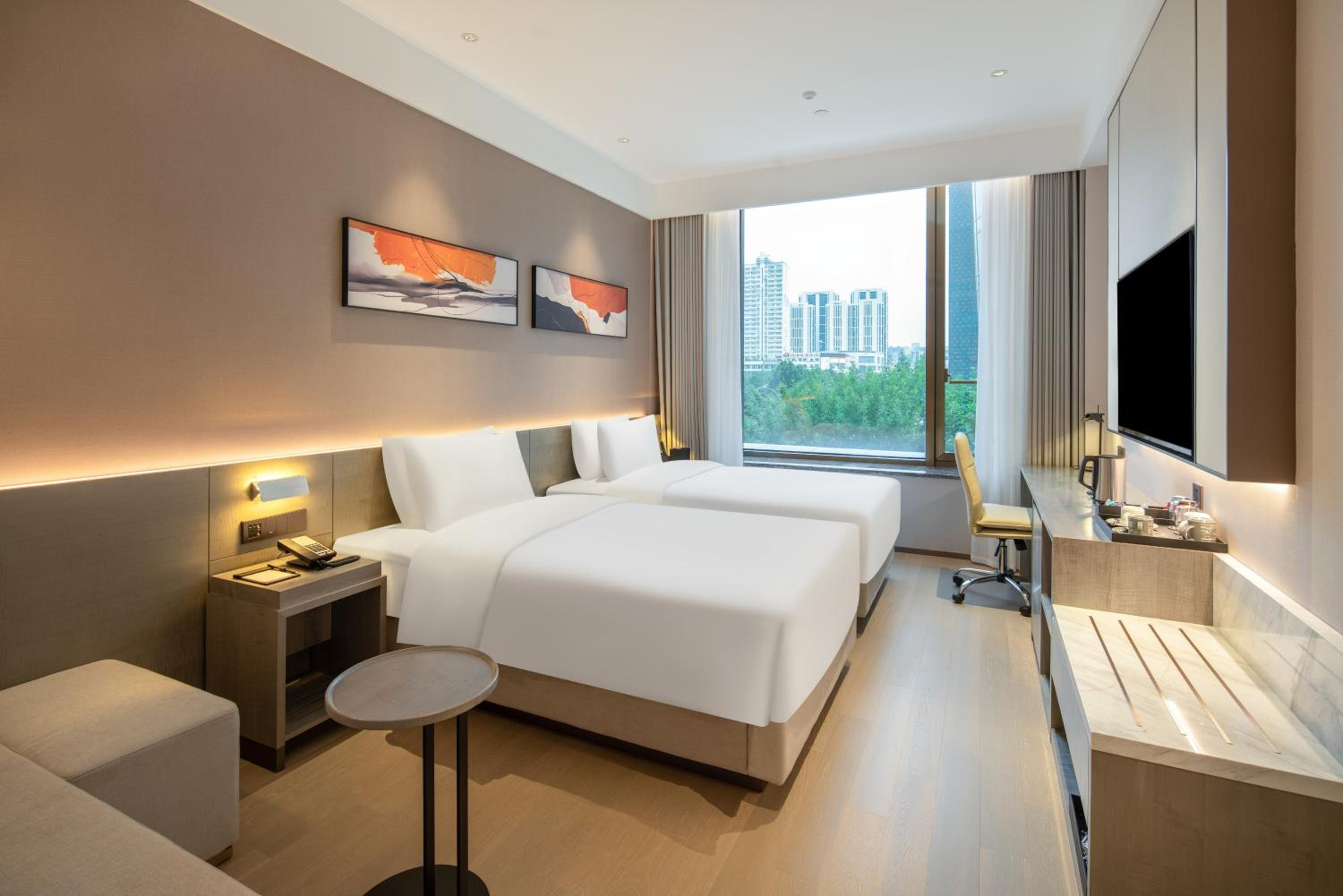 Twin Room with Sofa Bed and City View photo 2