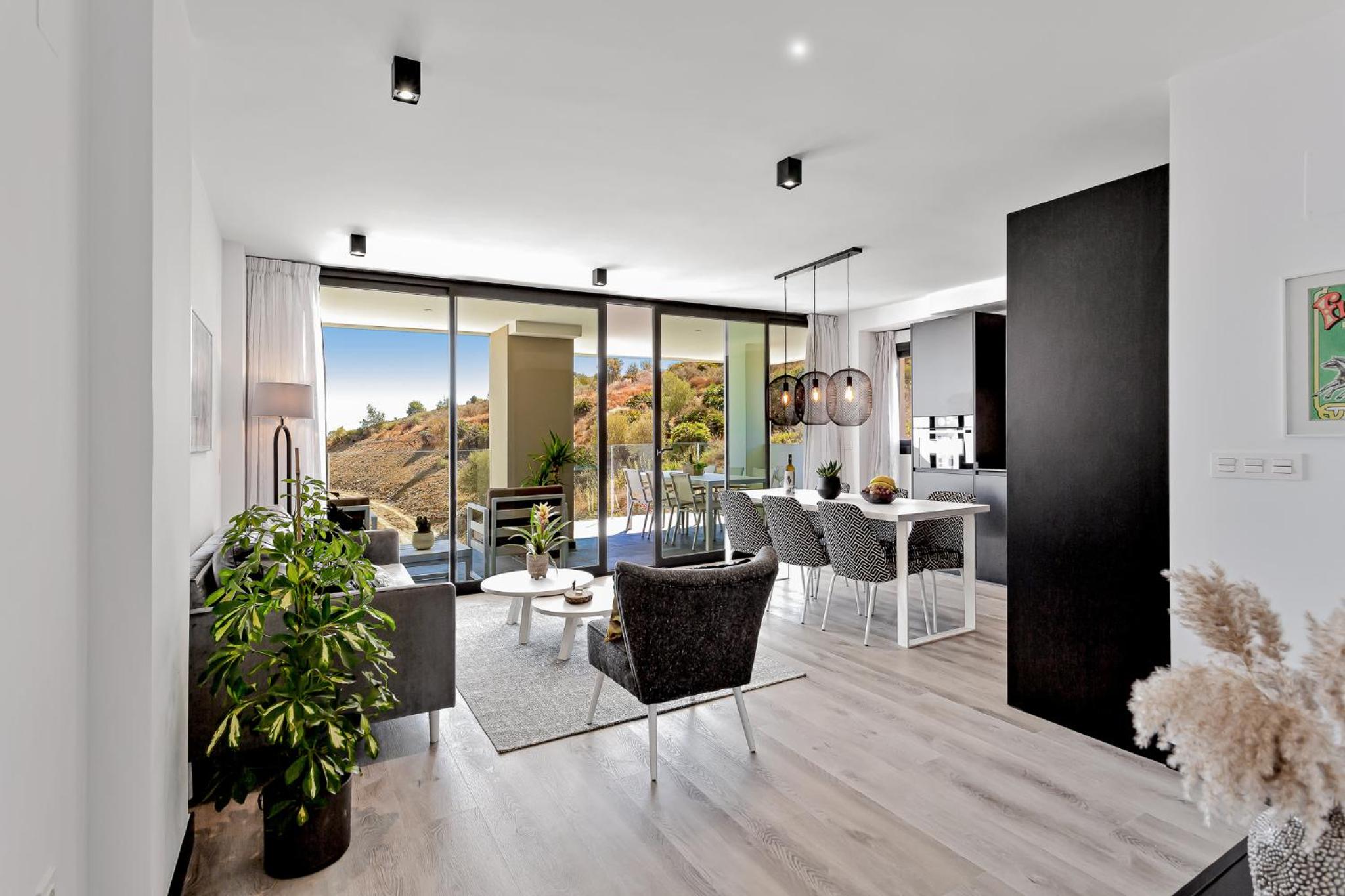 Apartamento con vista a la piscina
