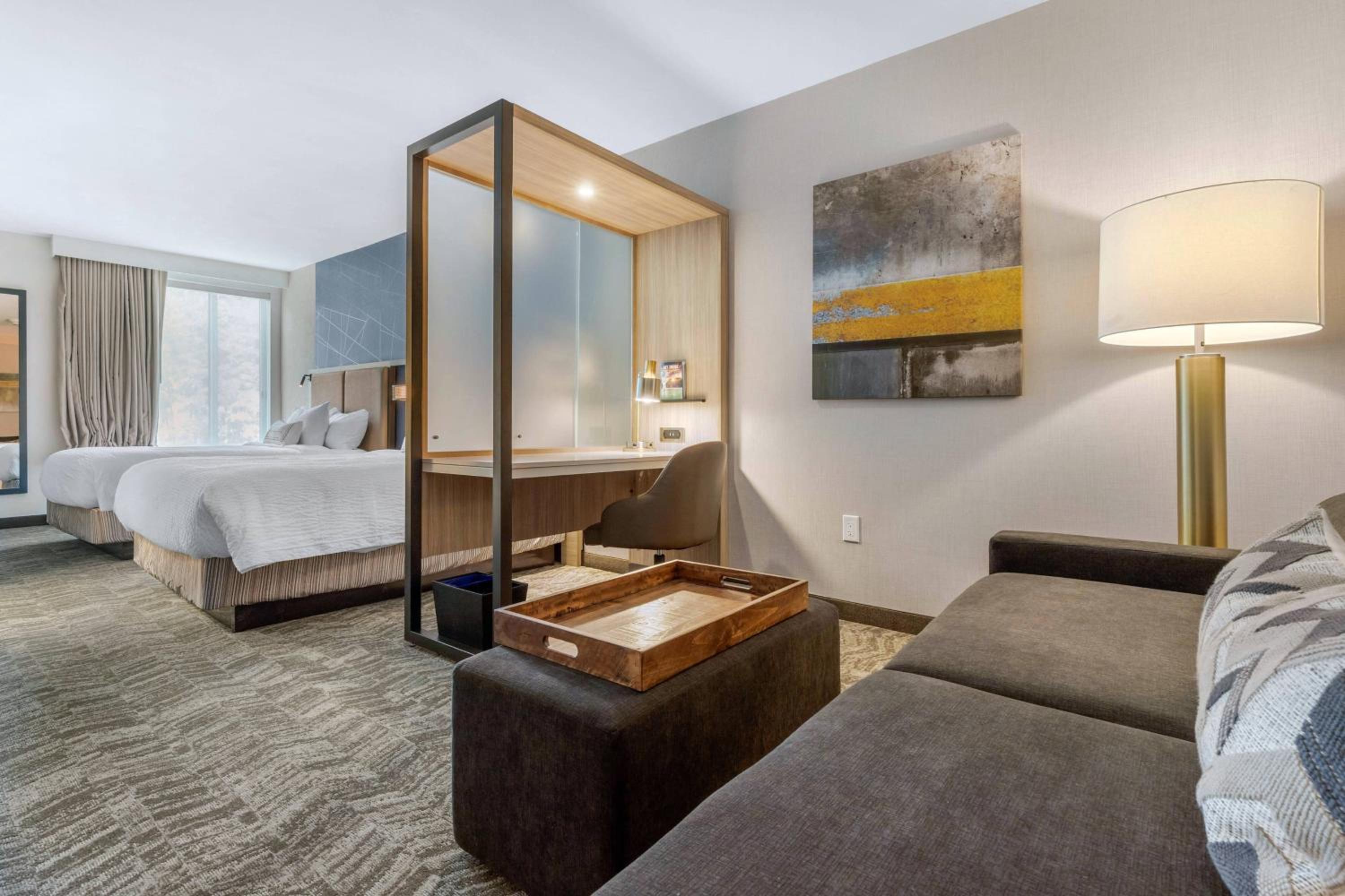 Queen Suite with Two Queen Beds, Roll-In Shower and Trundle Sofa - Mobility Access/Hearing Accessible photo 1