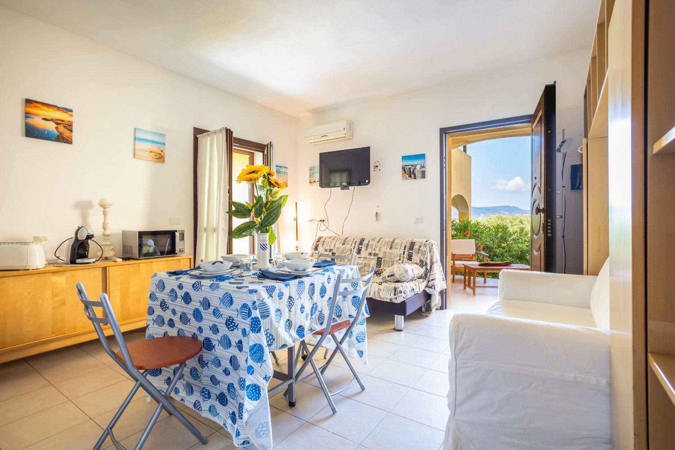 One-Bedroom Apartment with Garden View