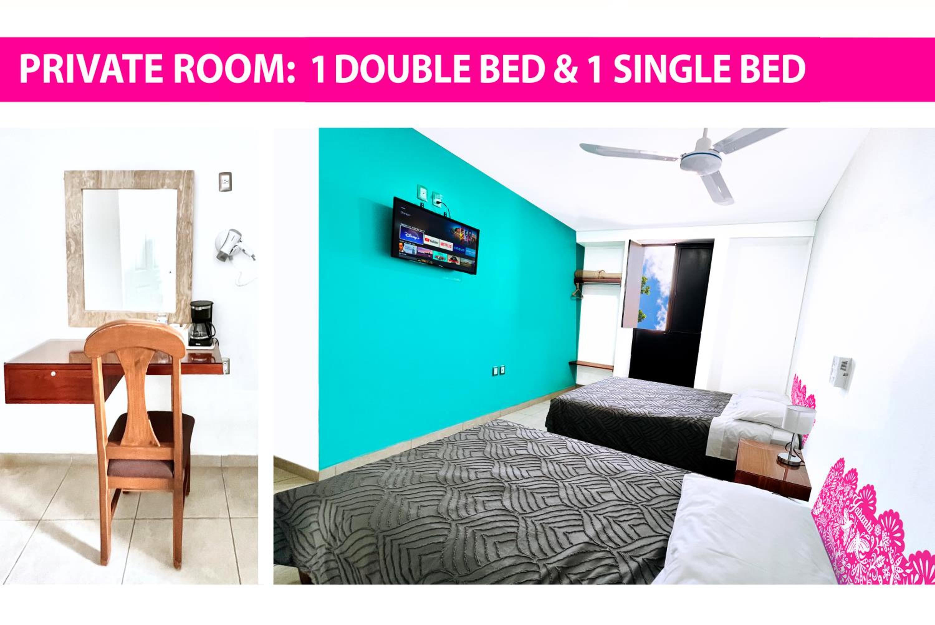 Room 3 People, 1 Double Bed, 1 Single Bed