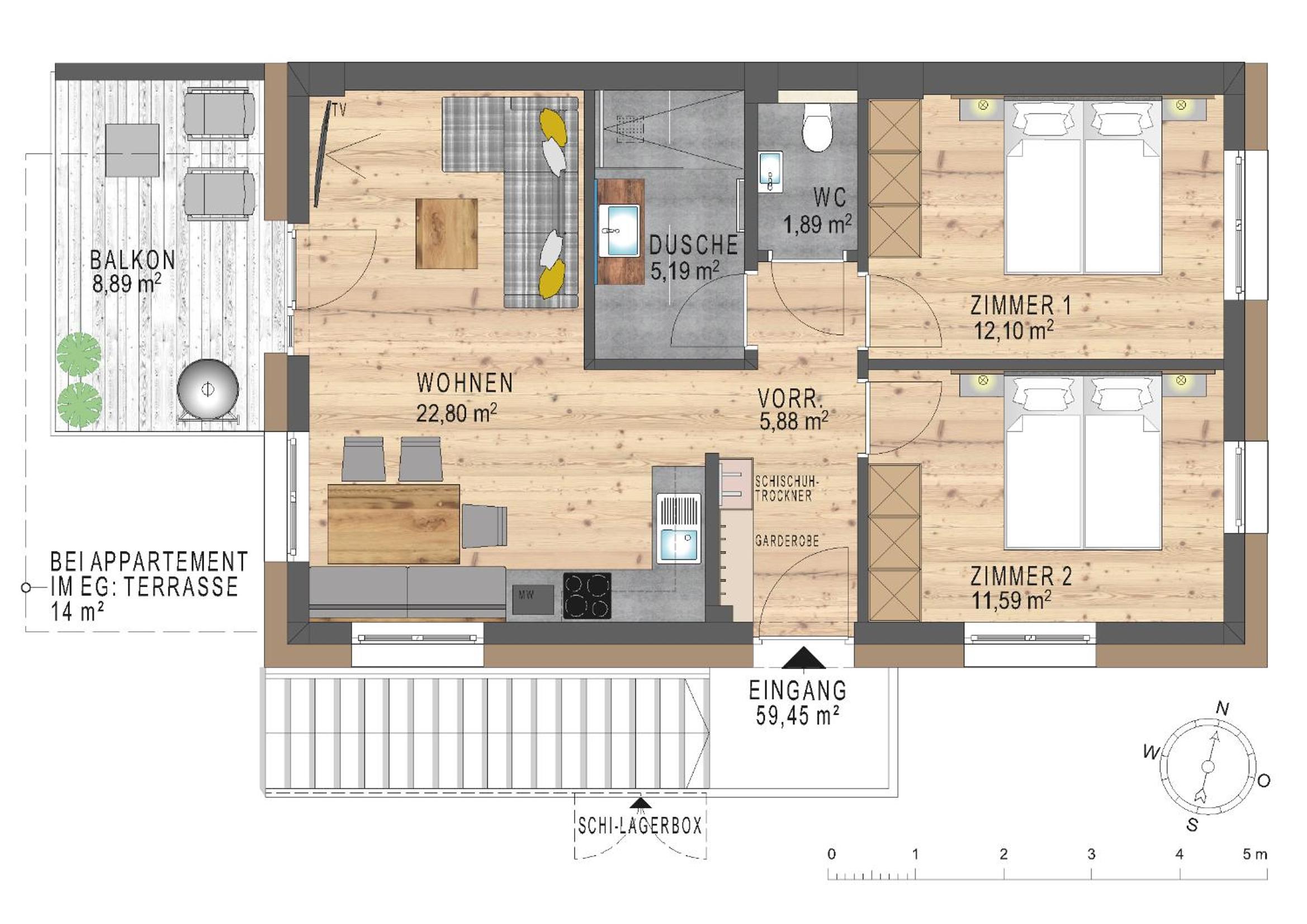 Two-Bedroom Apartment photo 2