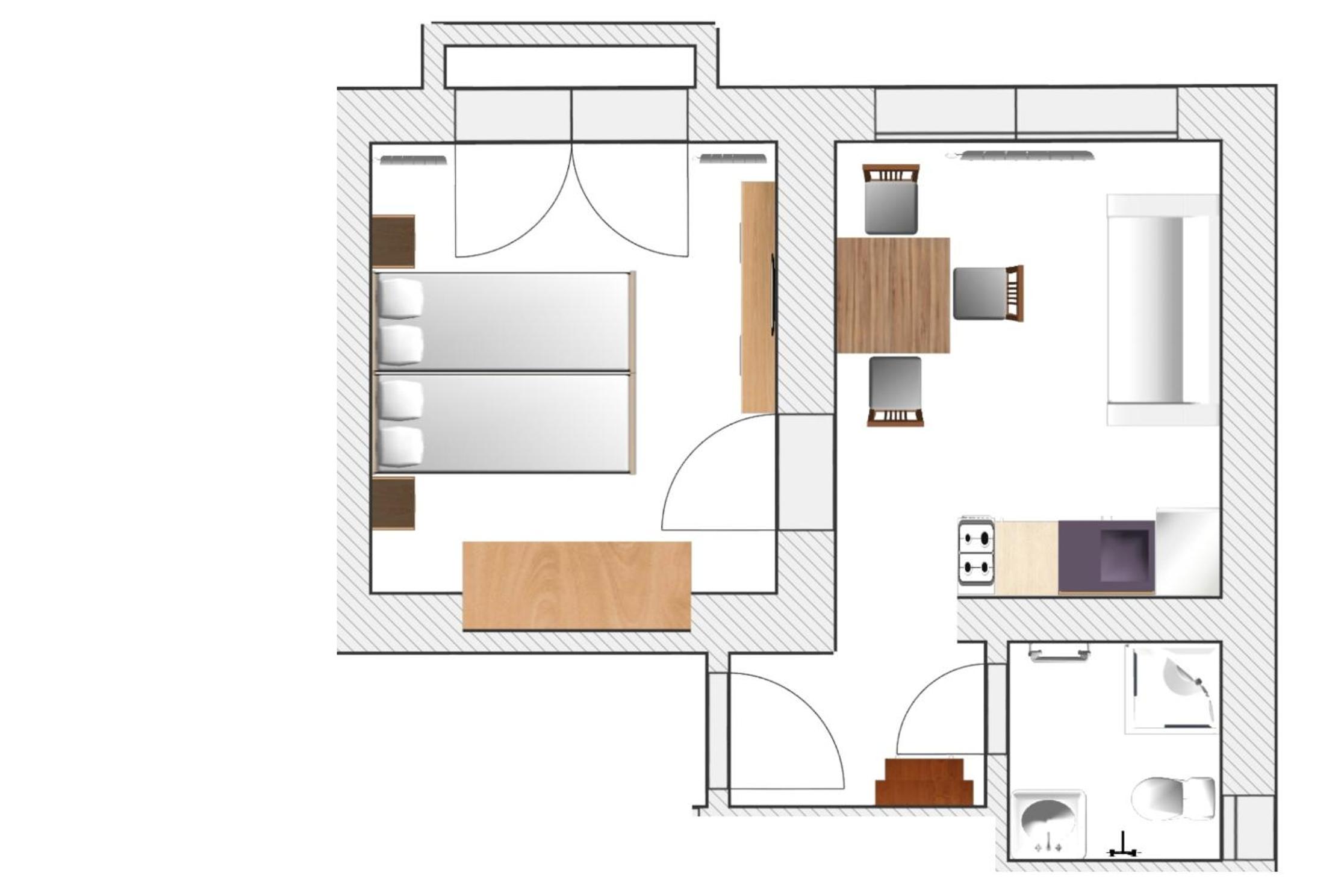 Apartment with Garden View