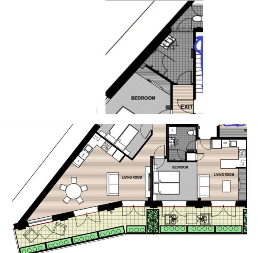 Two-Bedroom Interconnecting Apartment with Ocean View and Balcony photo 3
