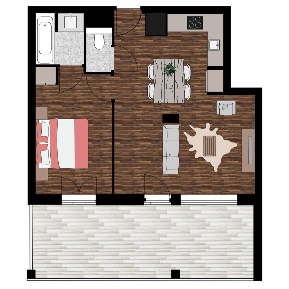 1 Bedroom Apartment (max 4 people) photo 2