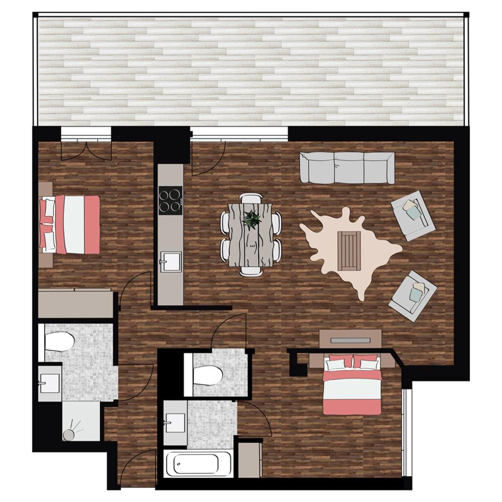 2 Bedroom Apartment Penthouse (max 6 people) photo 2