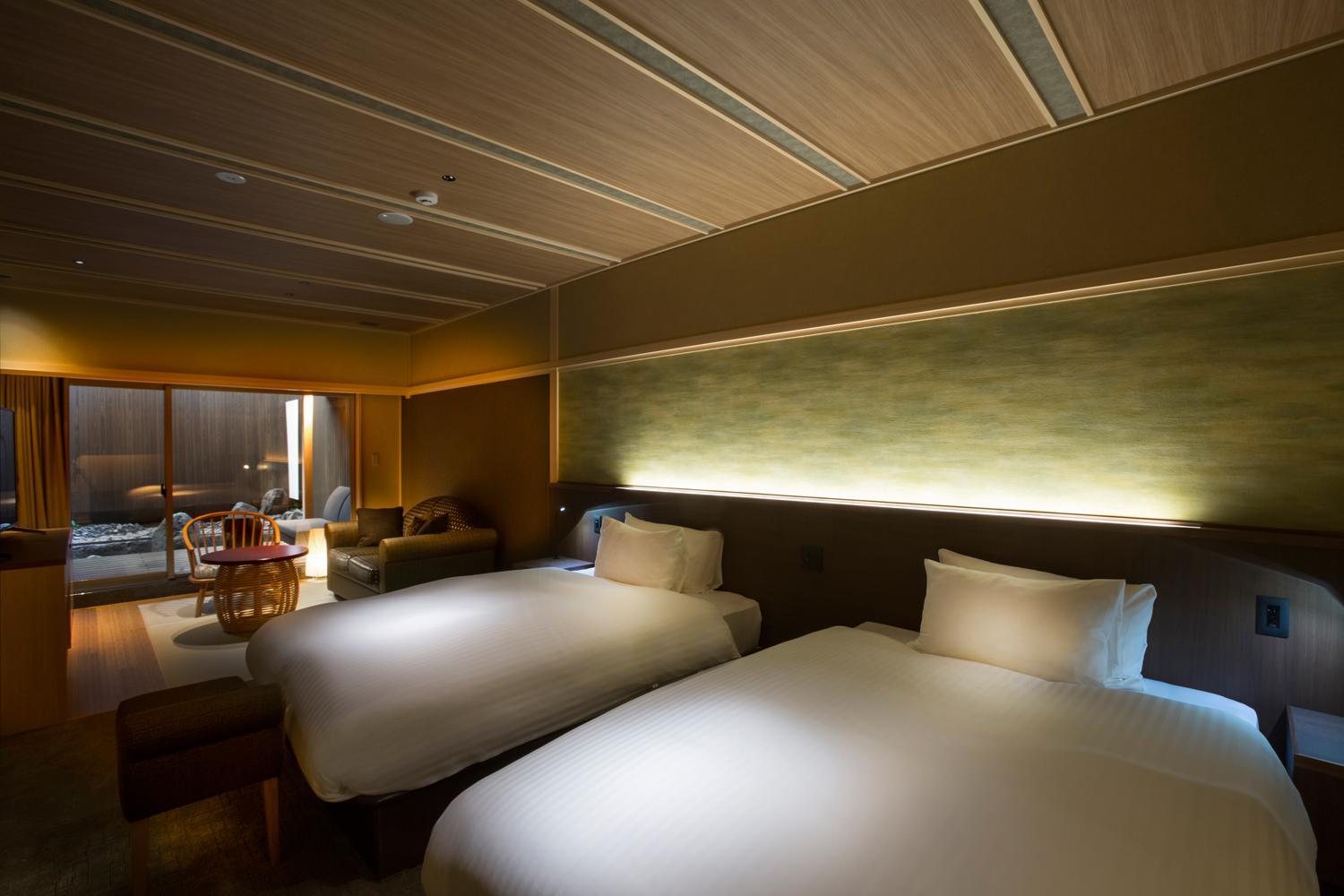 Twin Room with open-air bath & terrace TYPE B - Non-Smoking (Lower ground floor) photo 1