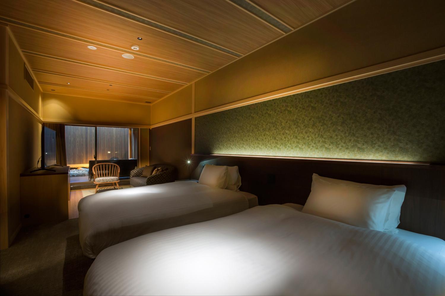 Twin Room with open-air bath & terrace TYPE C - Non-Smoking (Lower ground floor) photo 1