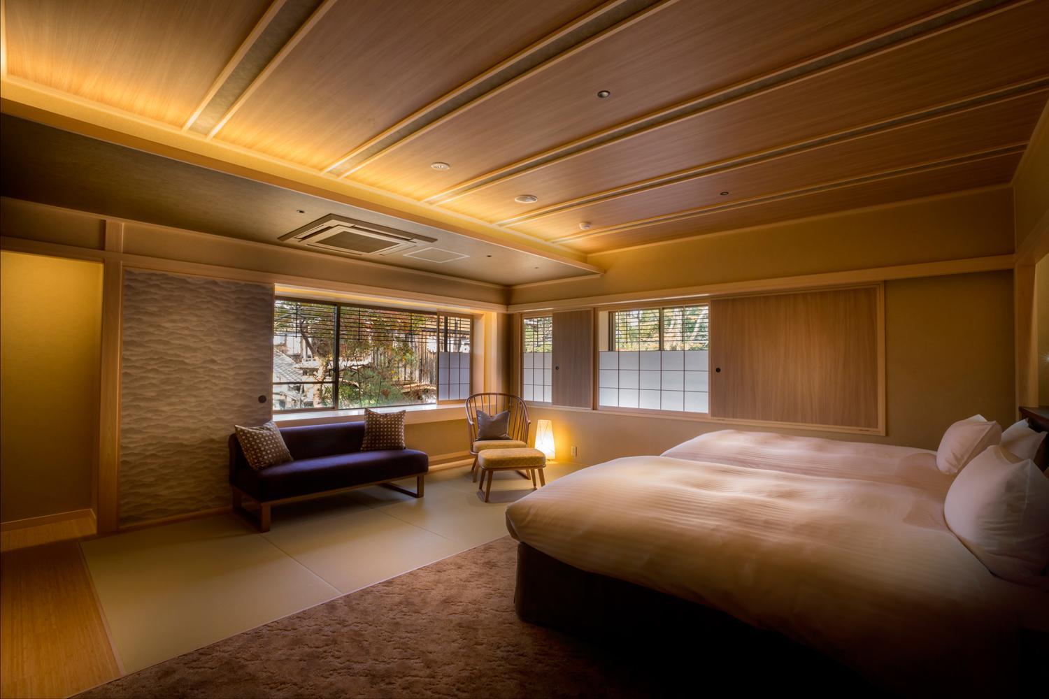 Japanese-Western Room with partial open-air bath TYPE B - Non-Smoking (2nd Floor) photo 1