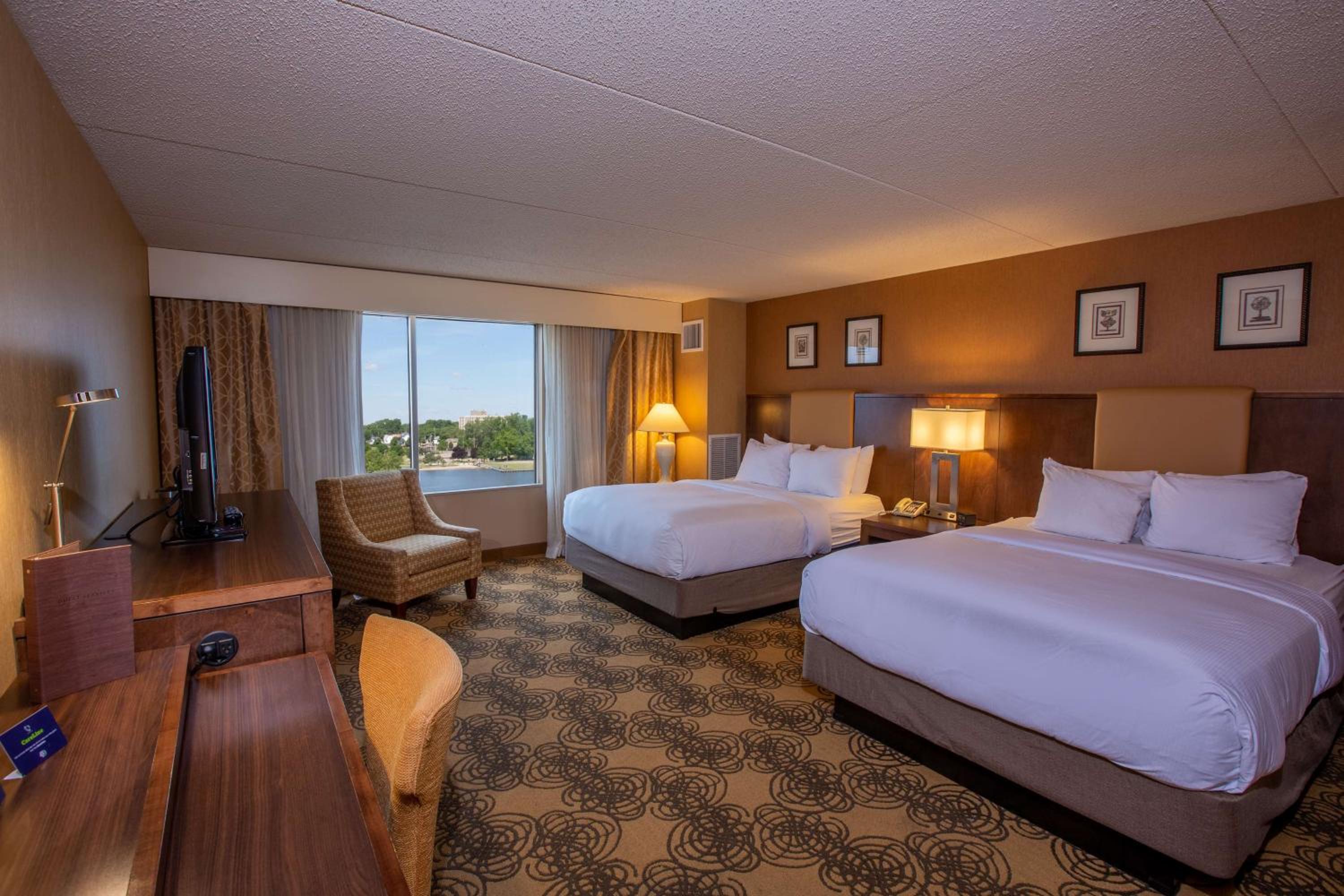Queen Room with Two Queen Beds and Bath Tub - Mobility Accessible/Non-Smoking at DoubleTree by Hilton Bay City - Riverfront in Bay City