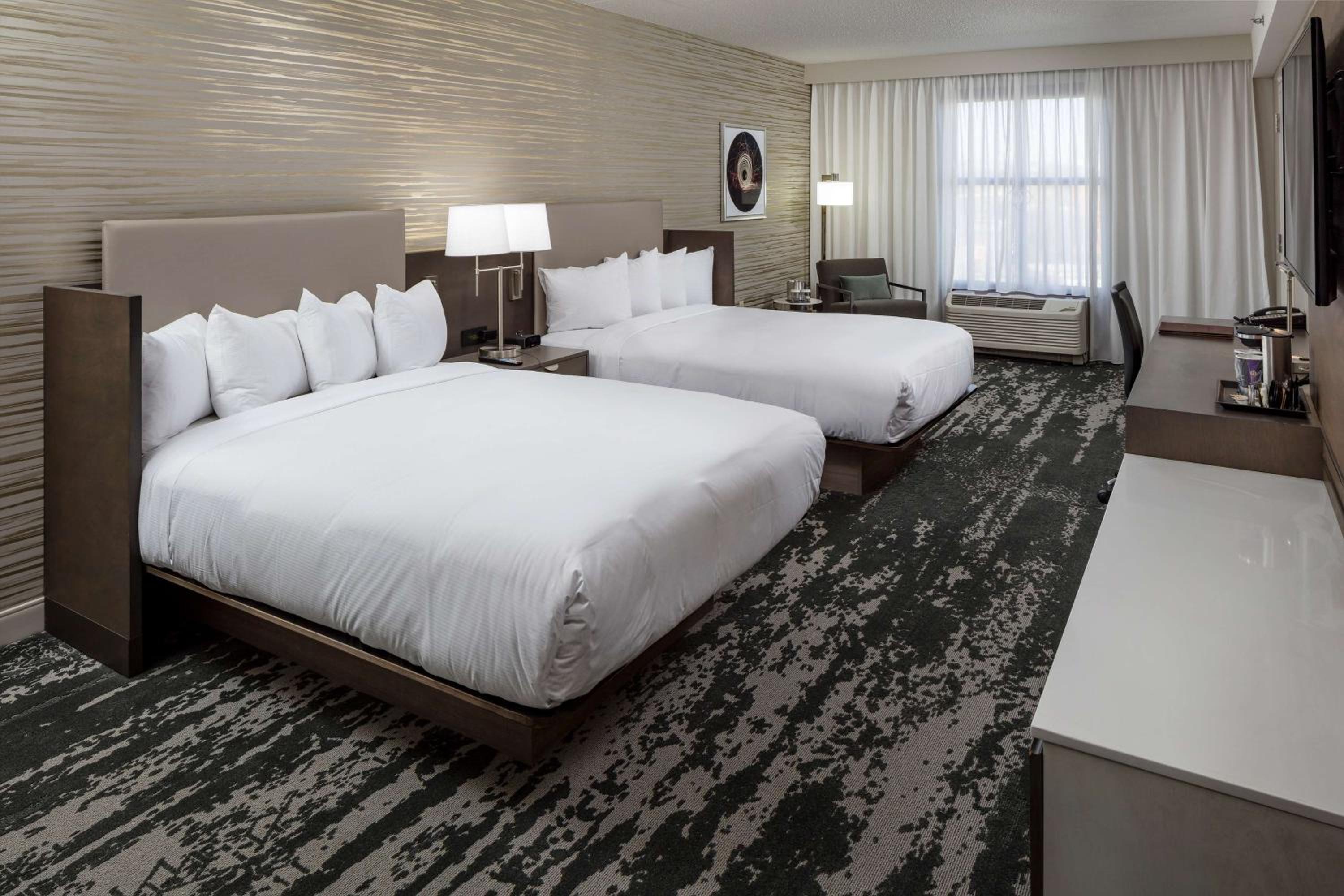 Queen Room with Two Queen Beds and Accessible Tub - Mobility Access at DoubleTree by Hilton Boston Logan Airport Chelsea in Chelsea