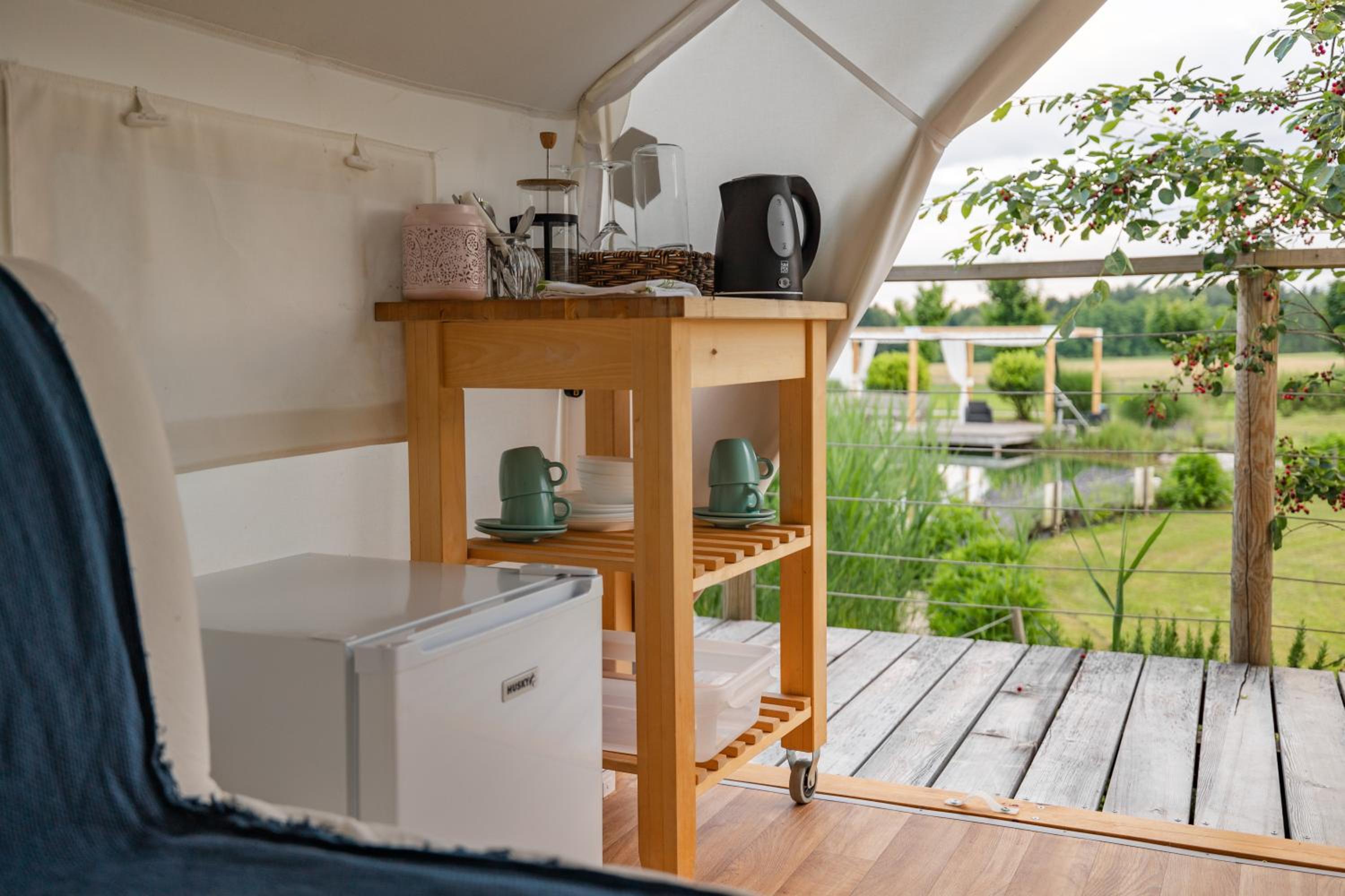 Glamping Tent with ensuite Toilet, Sink & Outdoor Tub photo 2