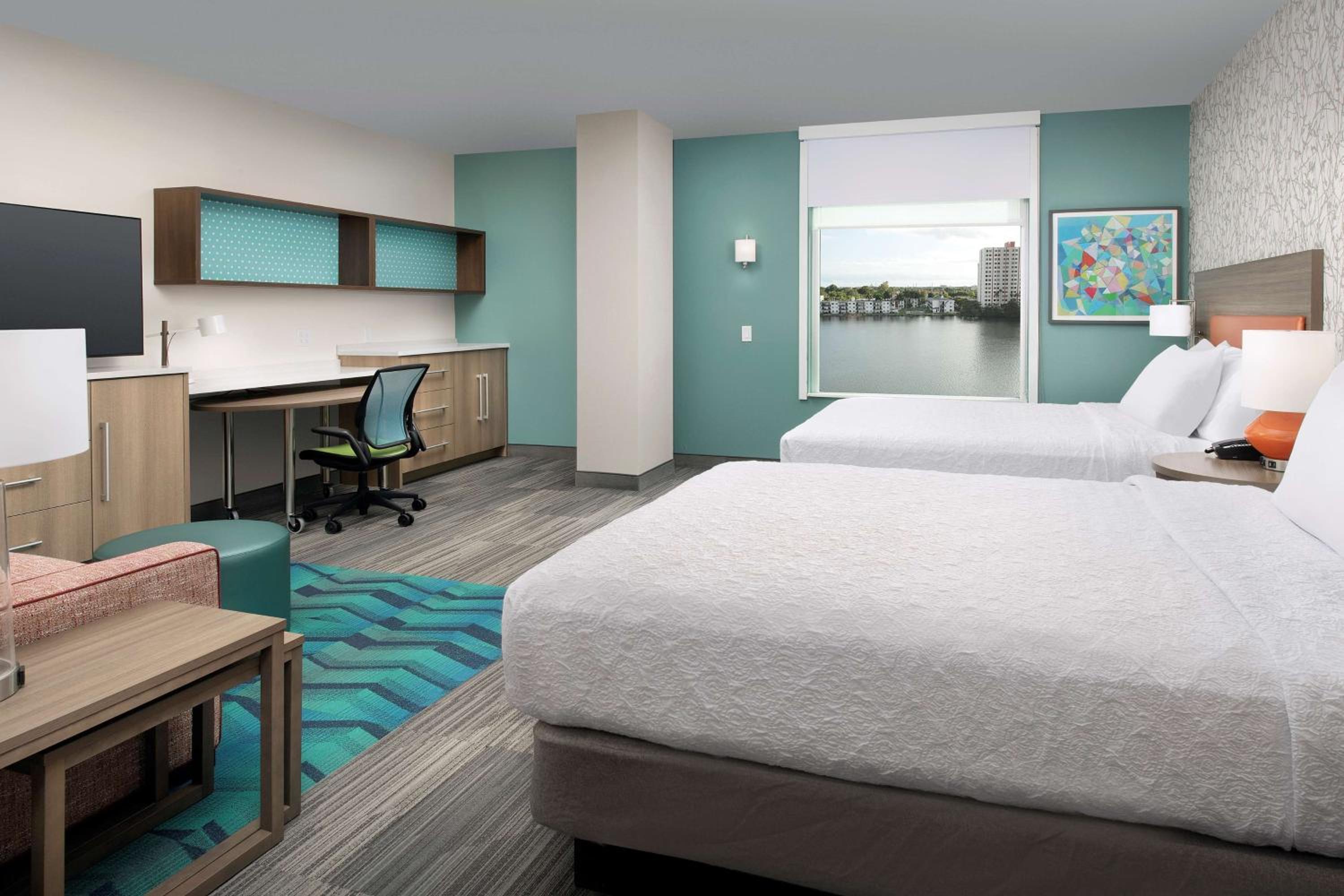 Queen Studio with Two Queen Beds - Hearing Accessible/Non-Smoking photo 1