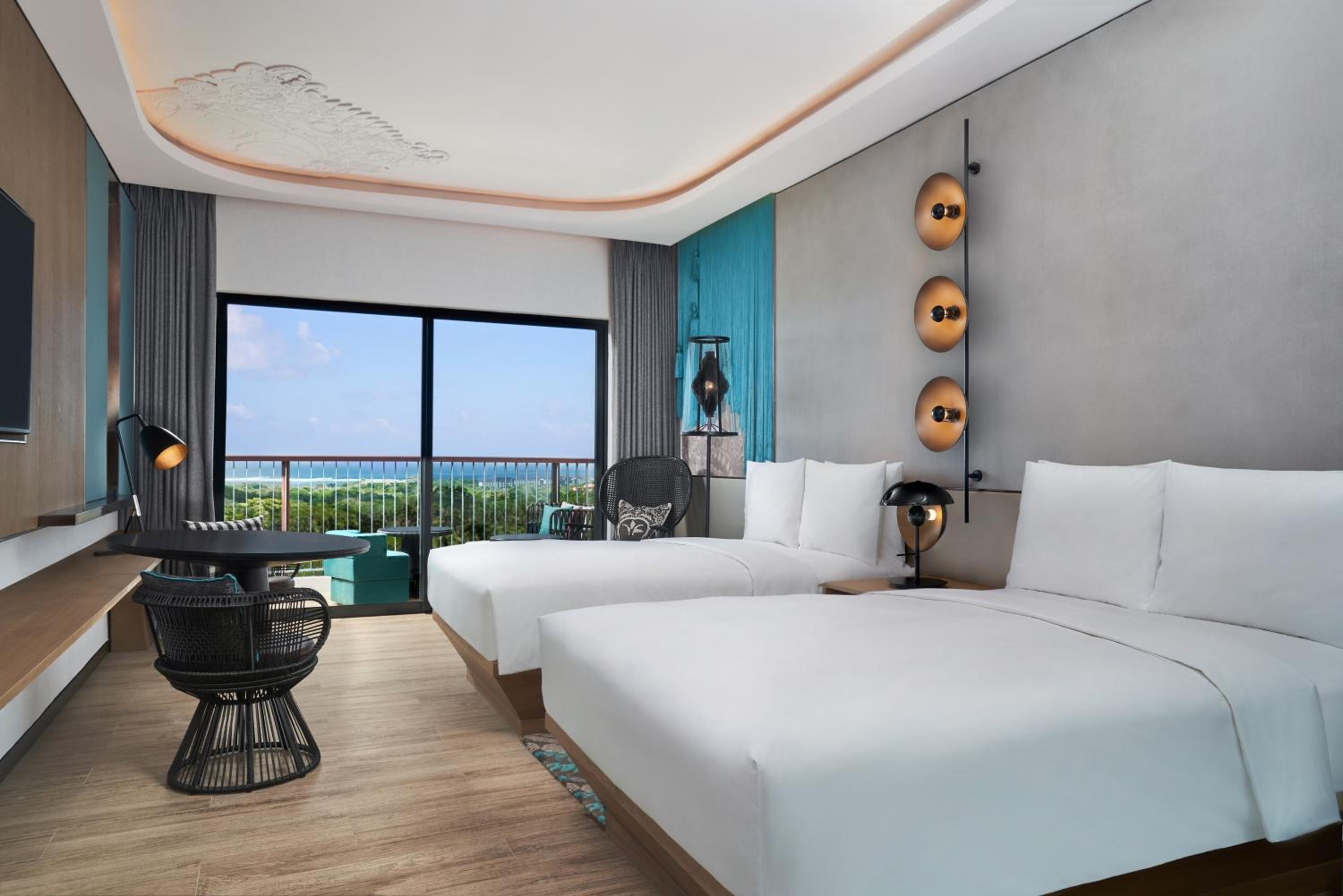 Sea View Deluxe Twin, Guest room, 2 Double, Balcony with Free Scheduled Shuttle to Hotel’s Beach Facility - Photo 1