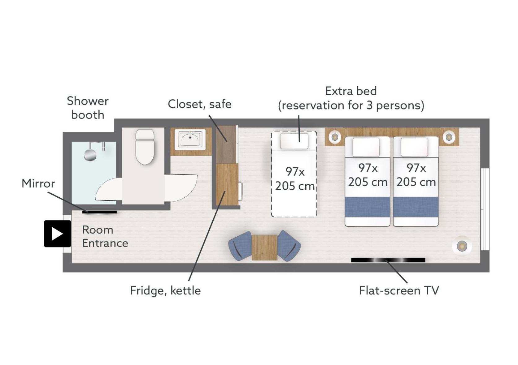Studio Spacious Twin/Triple - Non-smoking - Photo 8