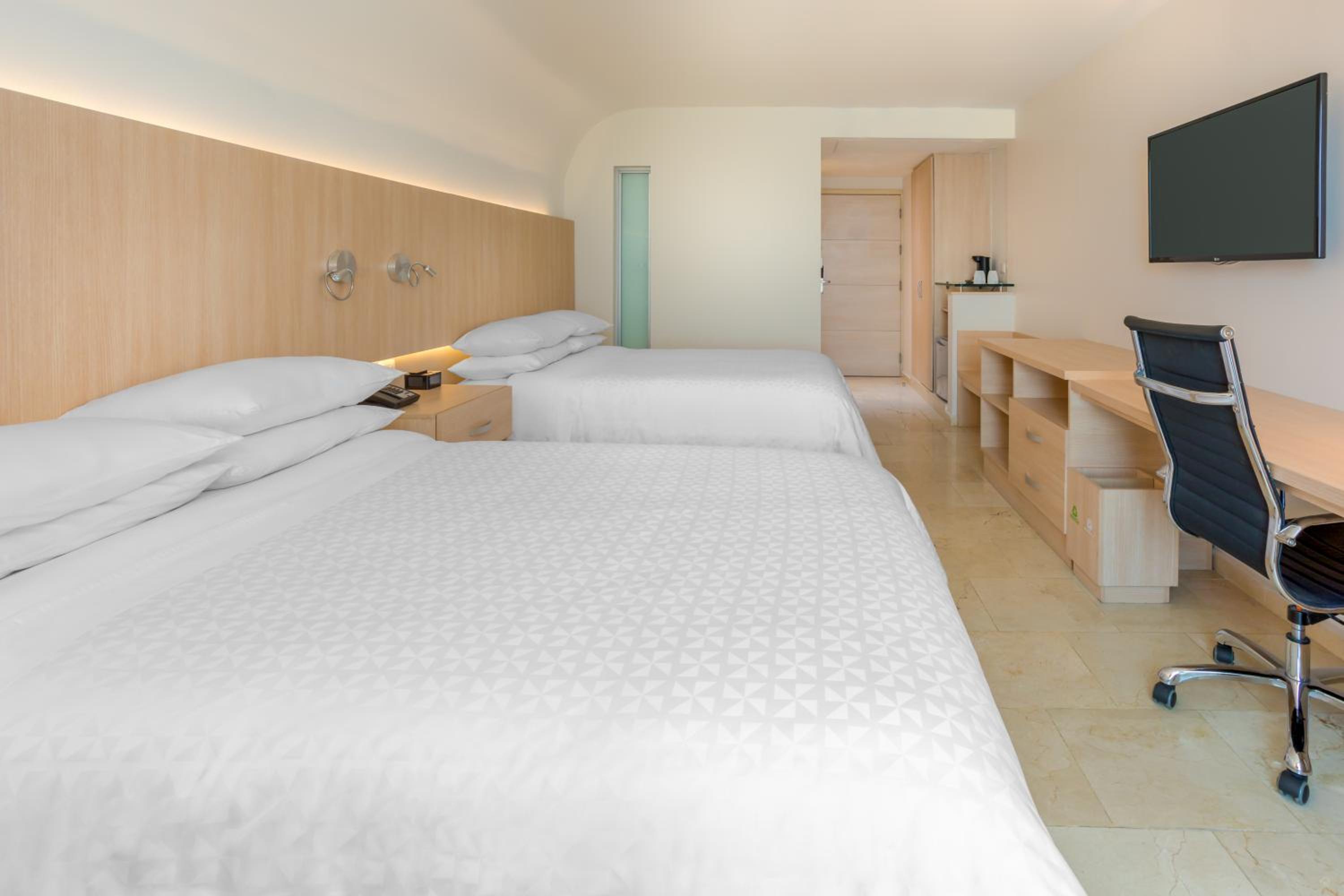 Traditional guest room with two double beds photo 2
