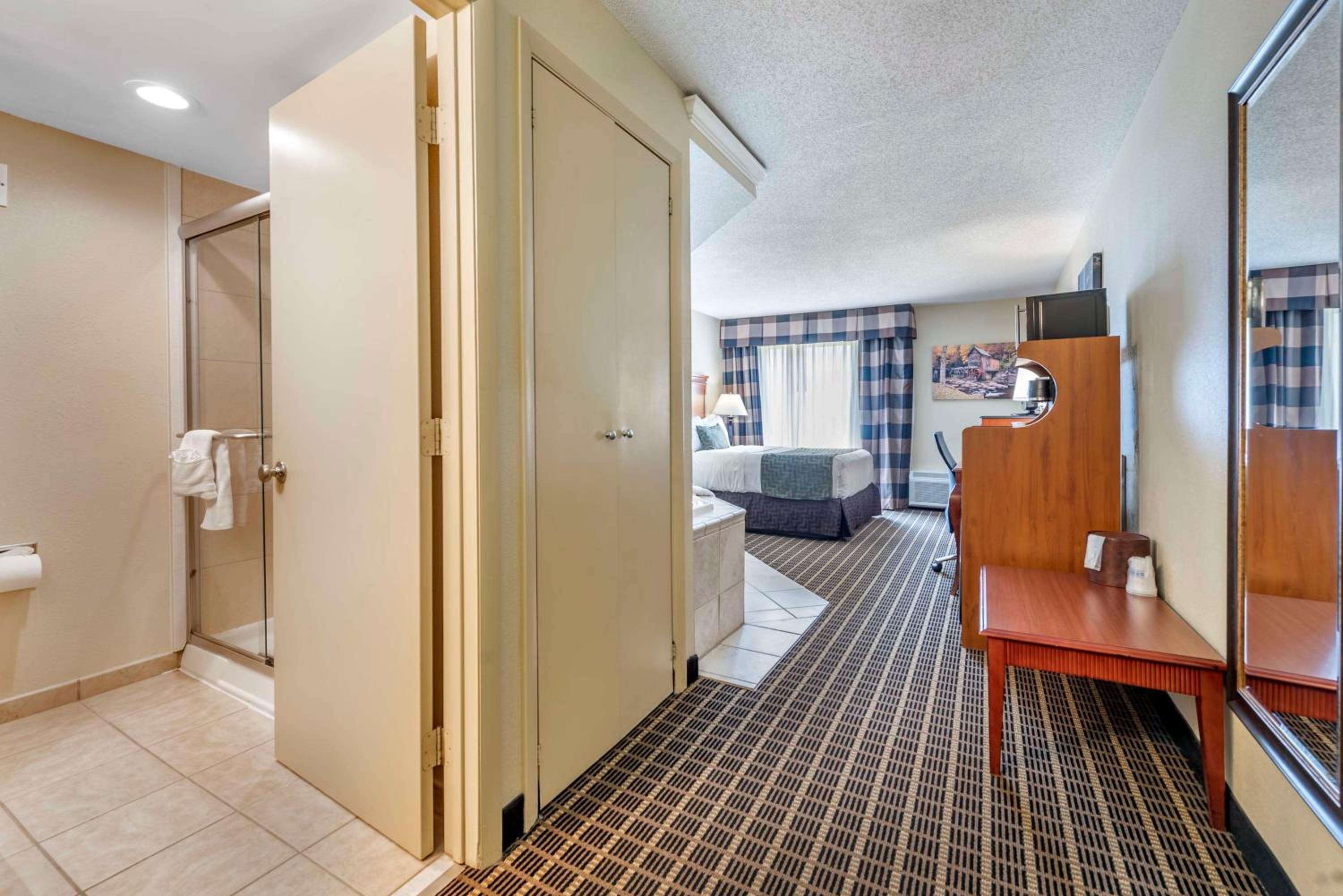 Queen Suite with Walk-In Shower and Jacuzzi - Pool View/Non-Smoking photo 1