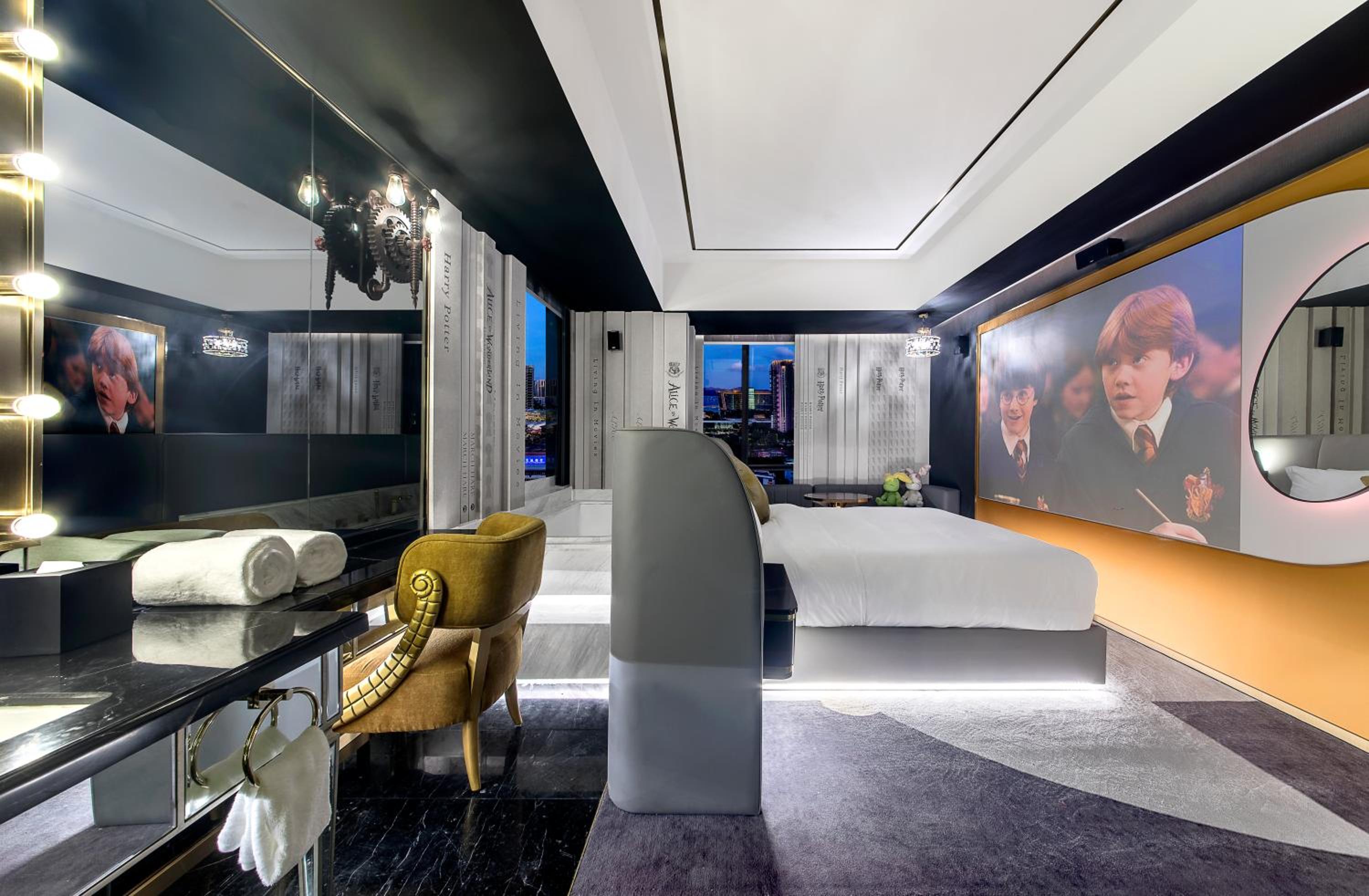Movie Viewing King Size Bed