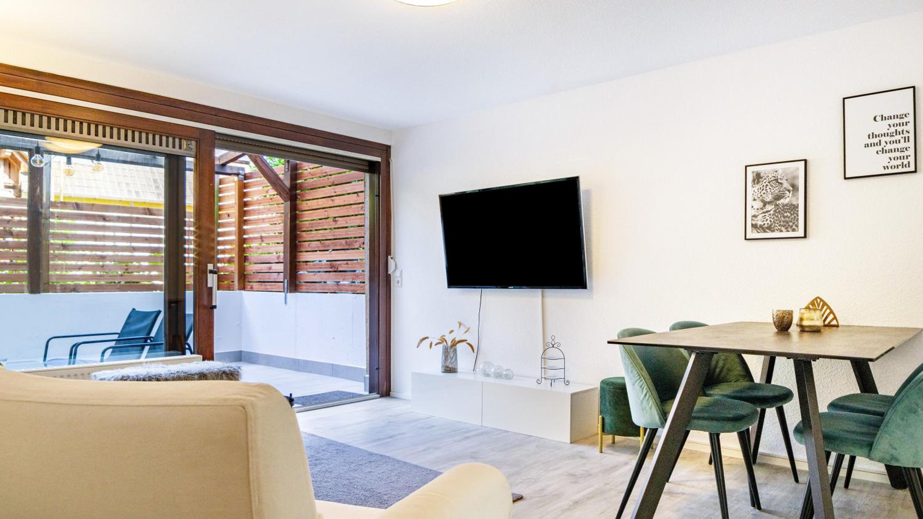 One-Bedroom Apartment with Garden View