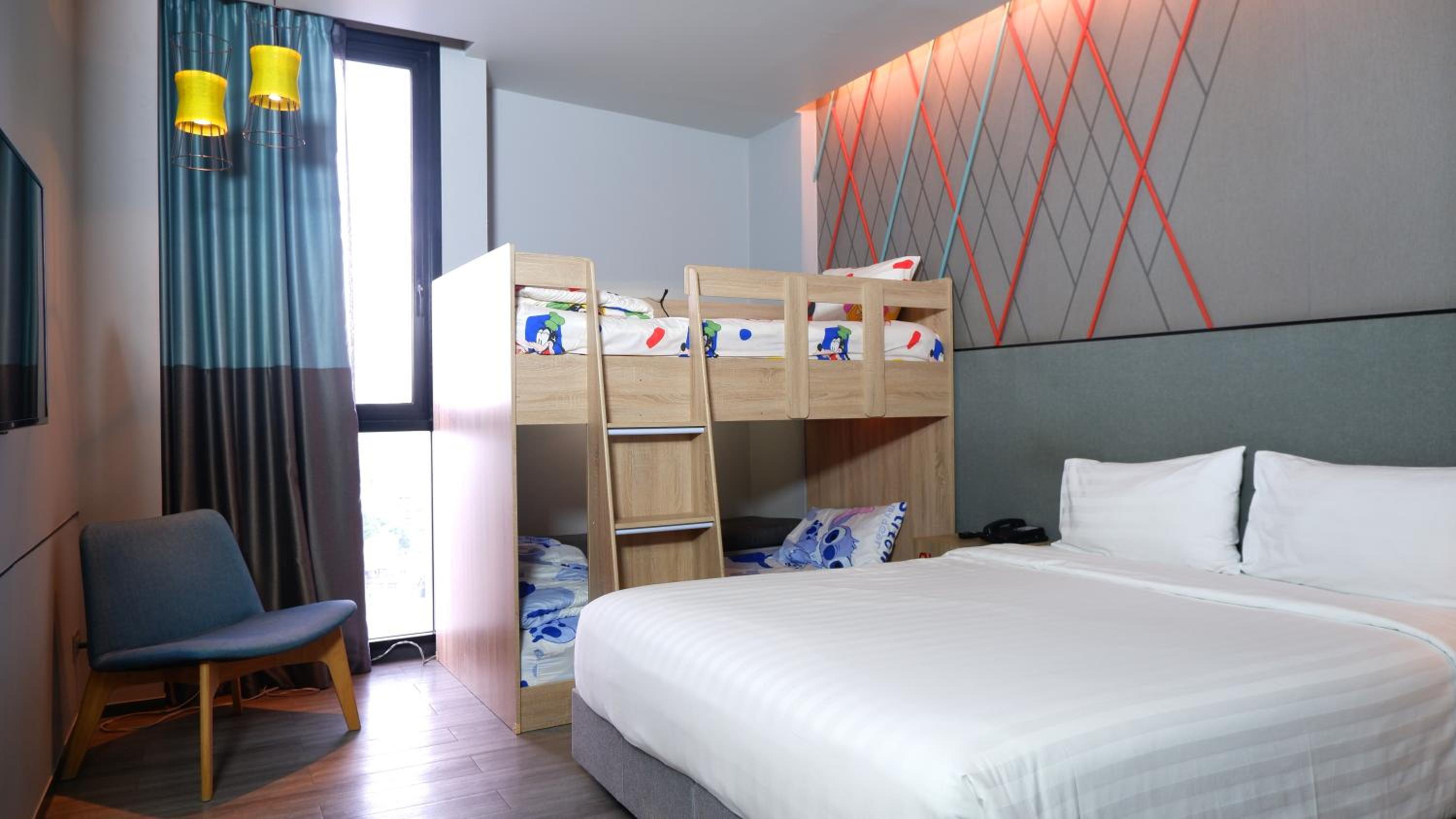 Family Room with One King Bed and One Bunk Bed photo 1