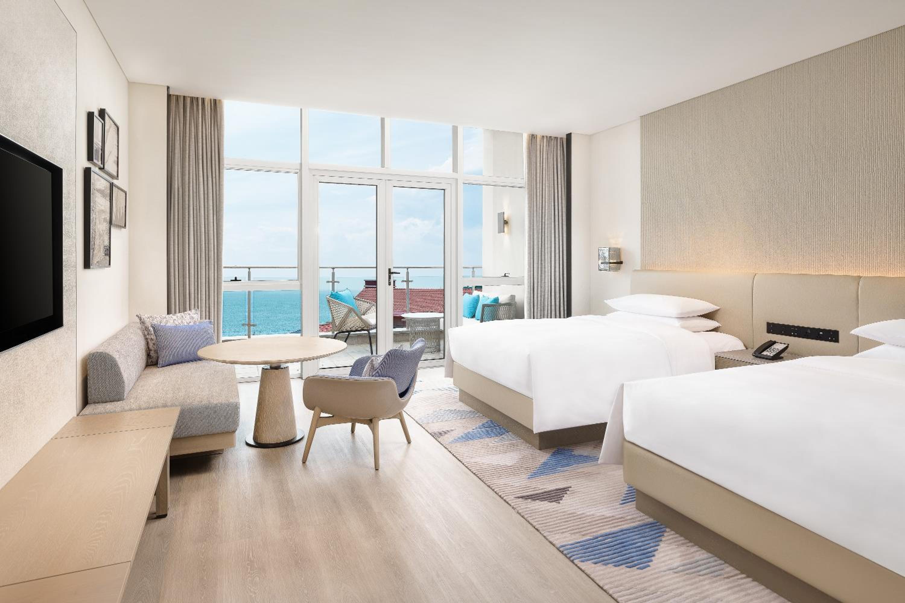 Deluxe Guest room, 2 Doubles, Ocean view, Balcony