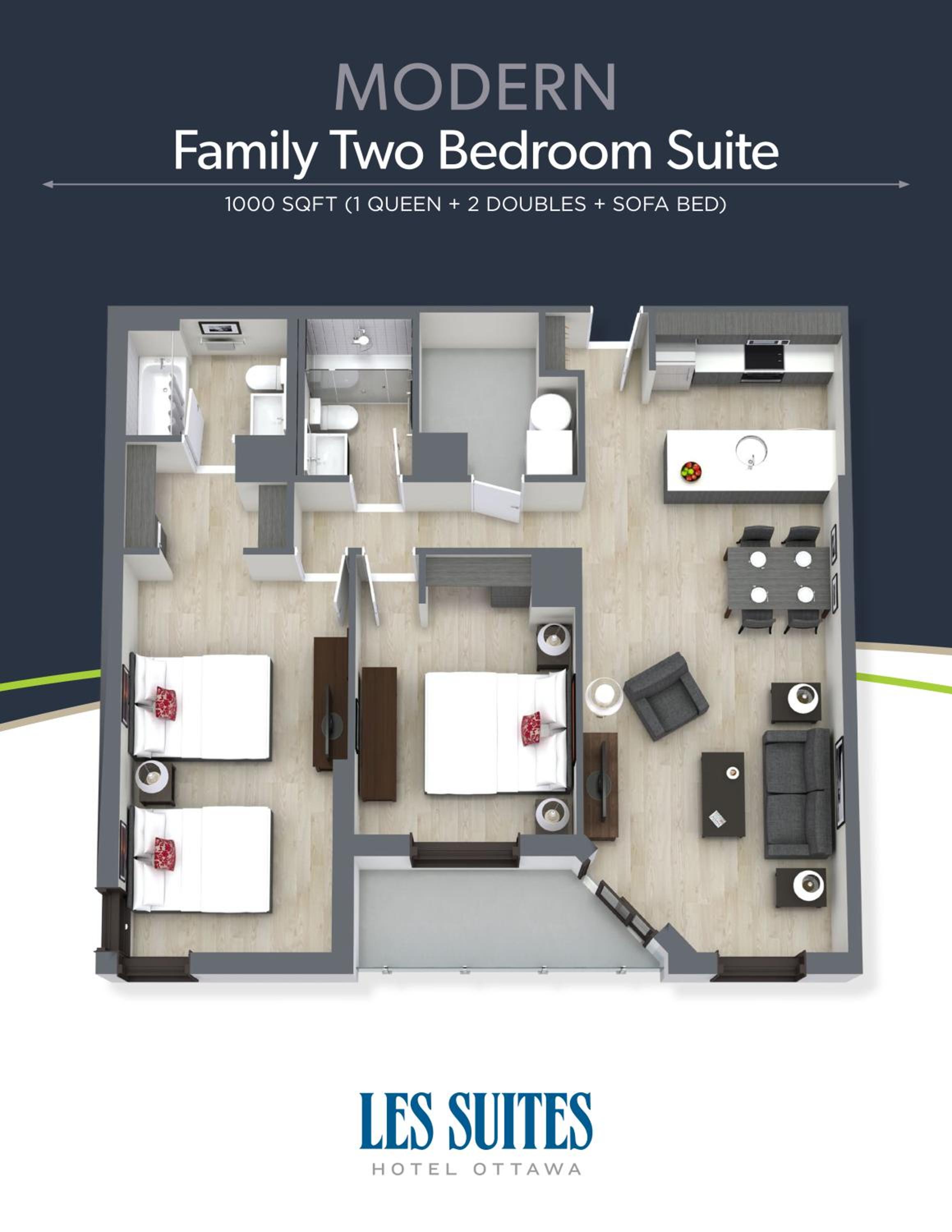 Modern Family Two Bedroom Suite - Photo 15