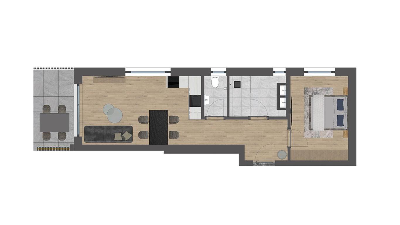 Apartment with Balcony
