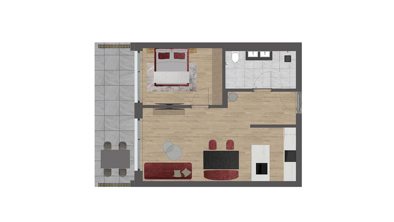 Apartment with Balcony