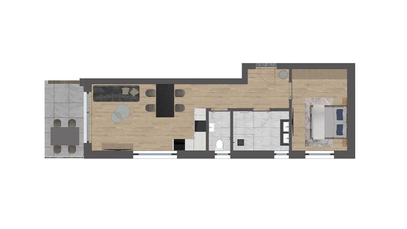 Apartment with Mountain View