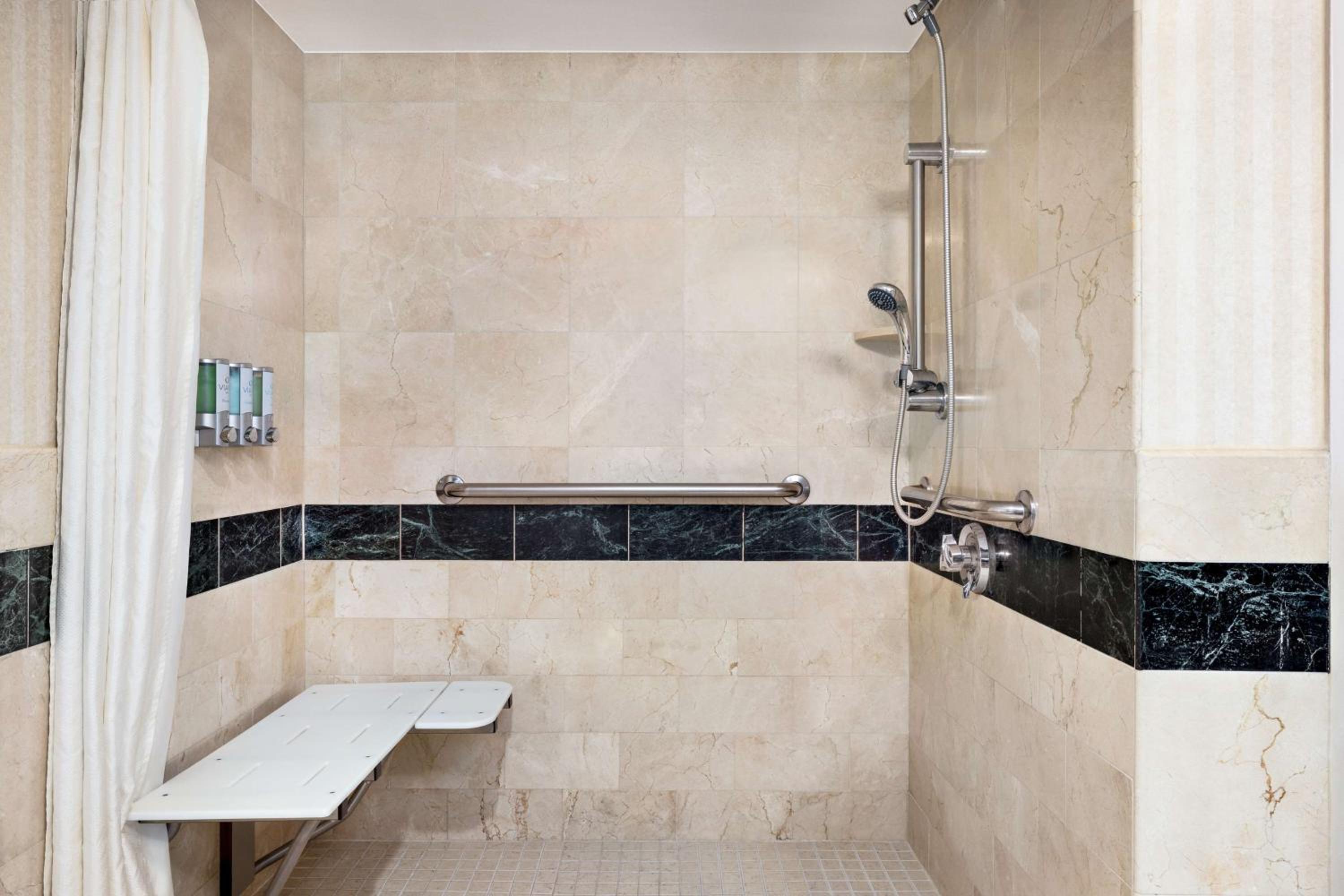 Double Room with Two Double Beds and Roll-in Shower - Mobility Access
