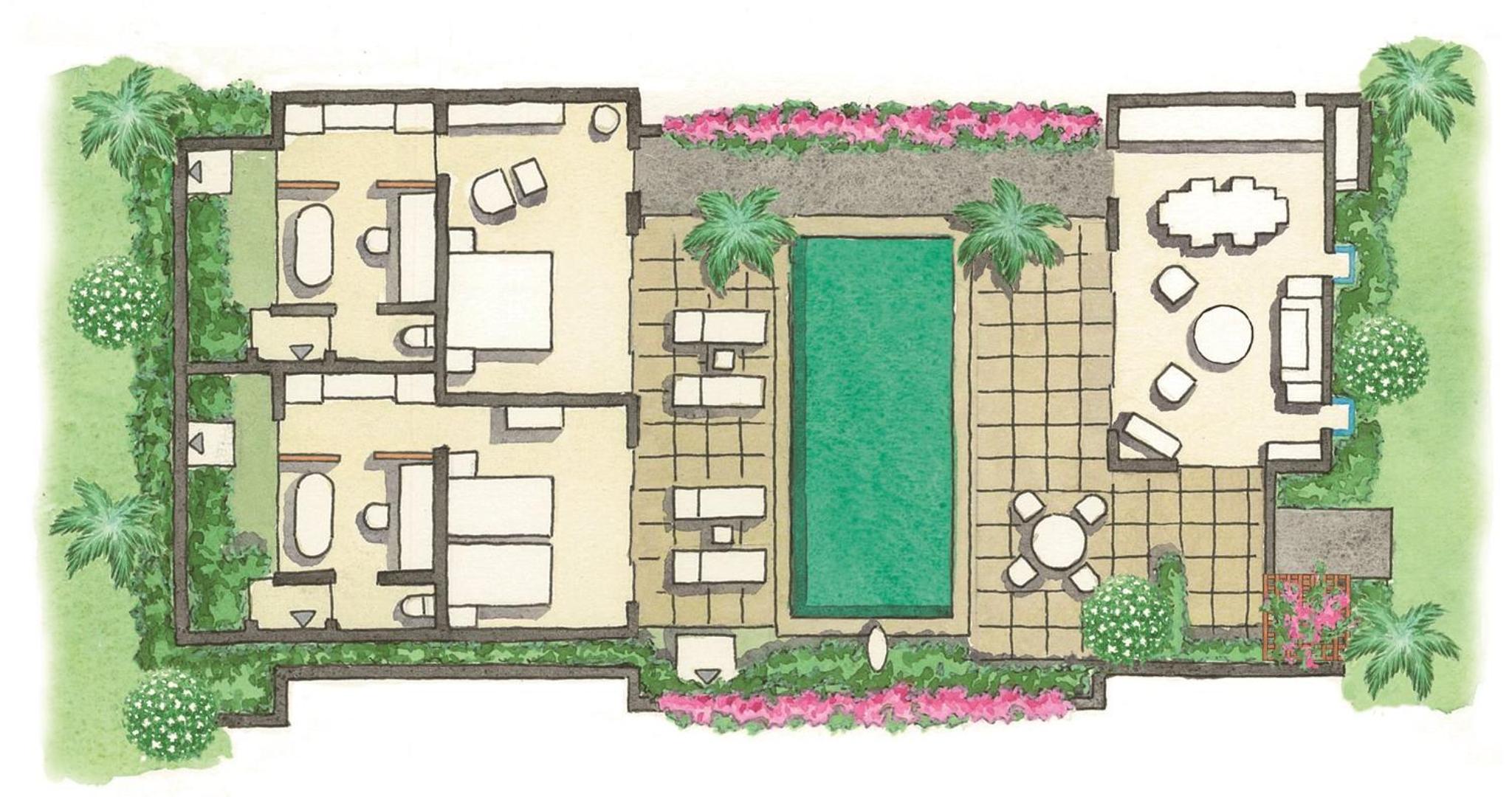 Two-Bedroom Villa with King Bed - Non-Smoking photo 2