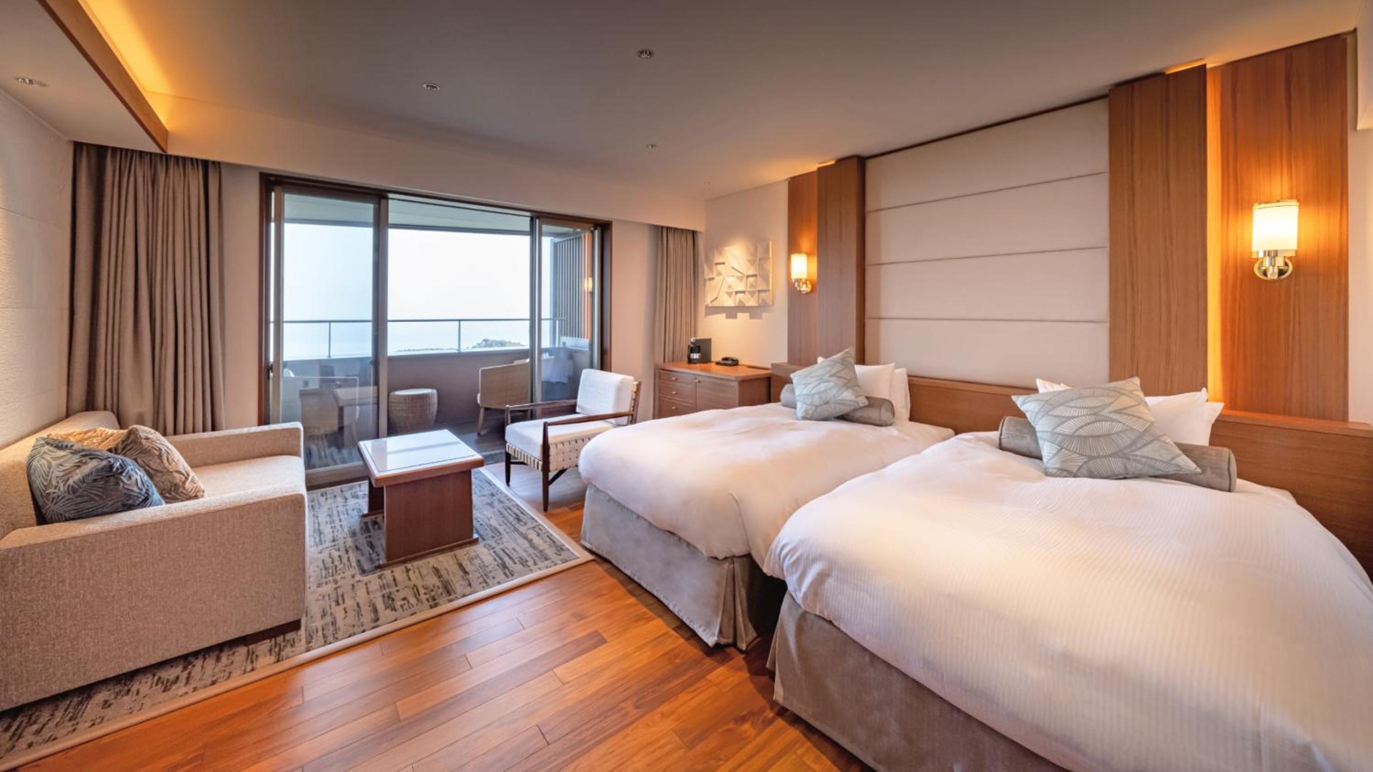 Terrace Twin Room with Open-Air Hot Spring Bath