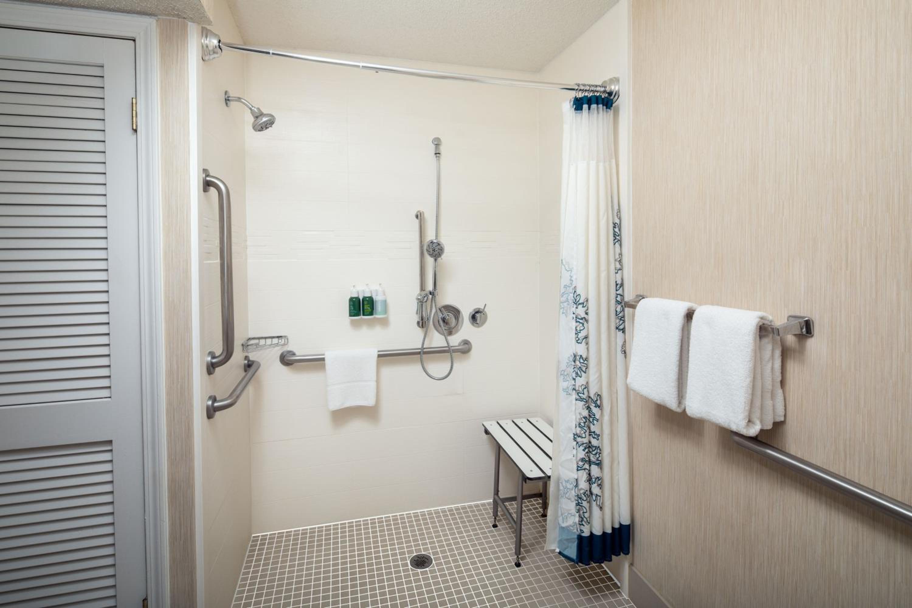 Queen Studio with Sofa Bed and Roll-in Shower - Mobility and Hearing Accessible