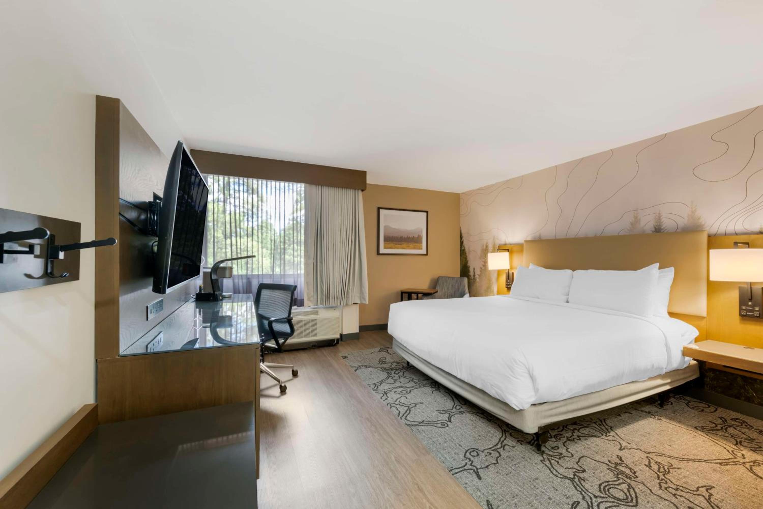 King Room with Mobility Accessible Roll-In Shower at Aiden by Best Western Flagstaff in Flagstaff