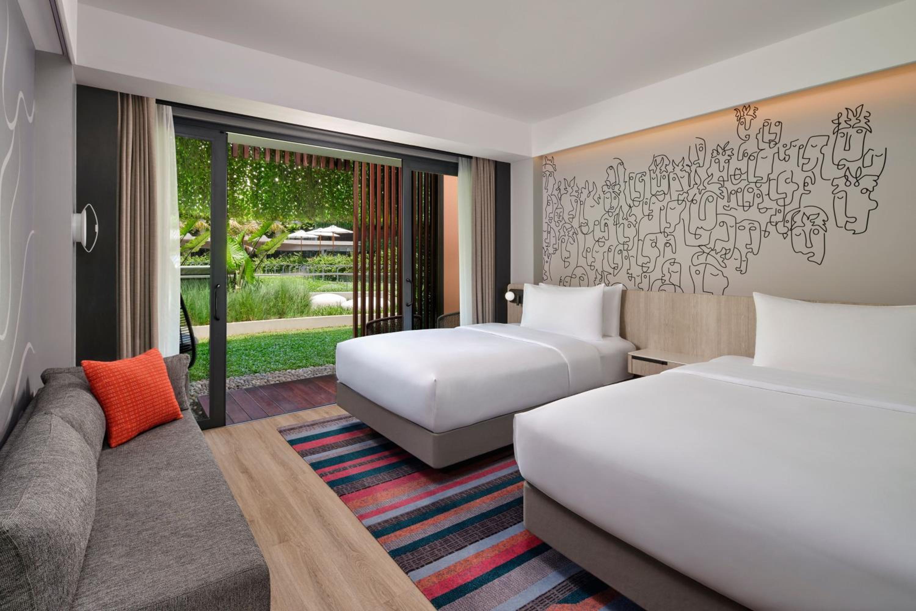 Aloft Garden Terrace, 2 Double Beds (maximum capacity 2 adults & 2 children below 12 y.o.)