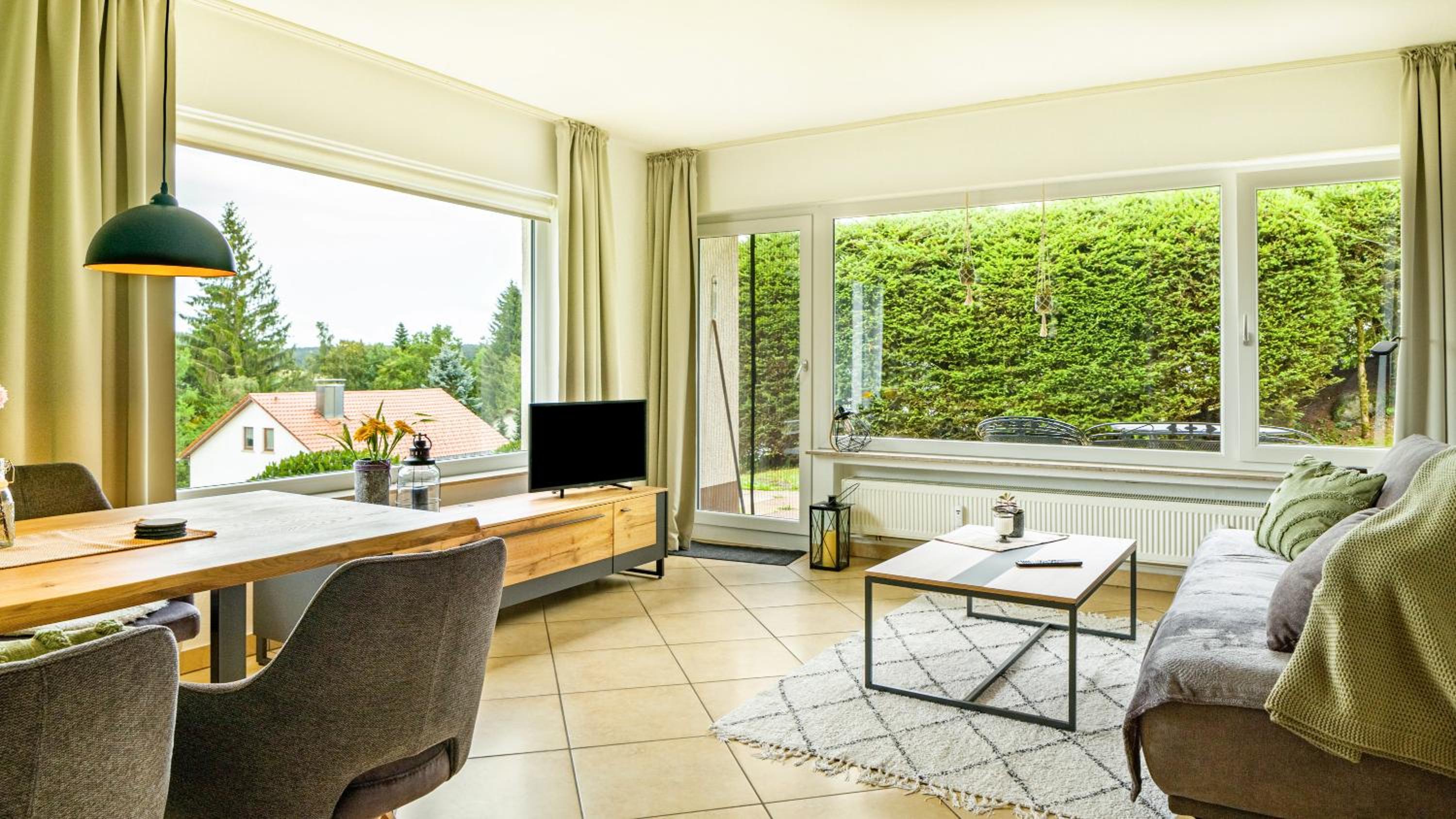One-Bedroom Apartment with Garden View