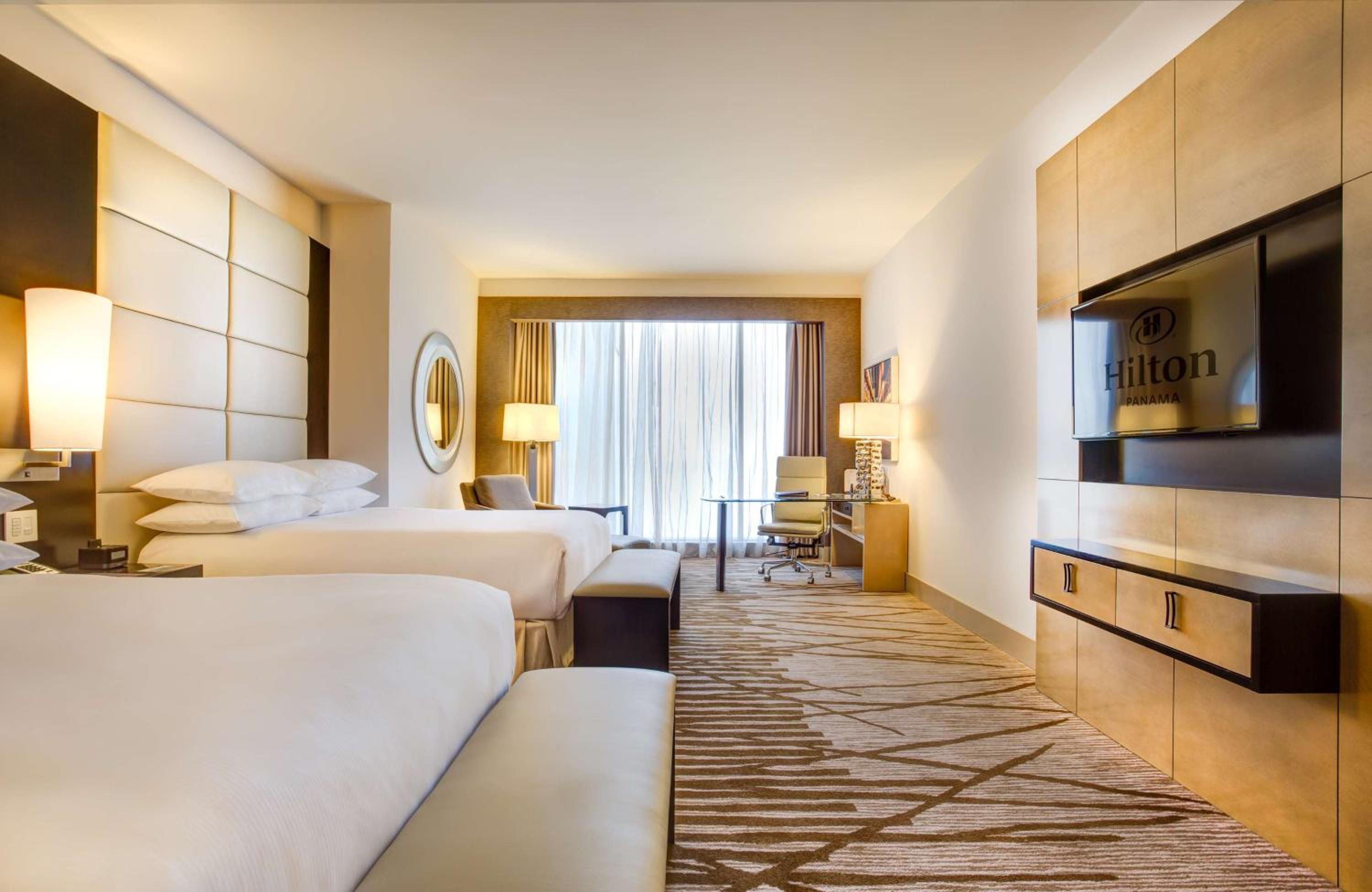 Double Room with Two Double Beds and Roll-In Shower - Mobility Accessible