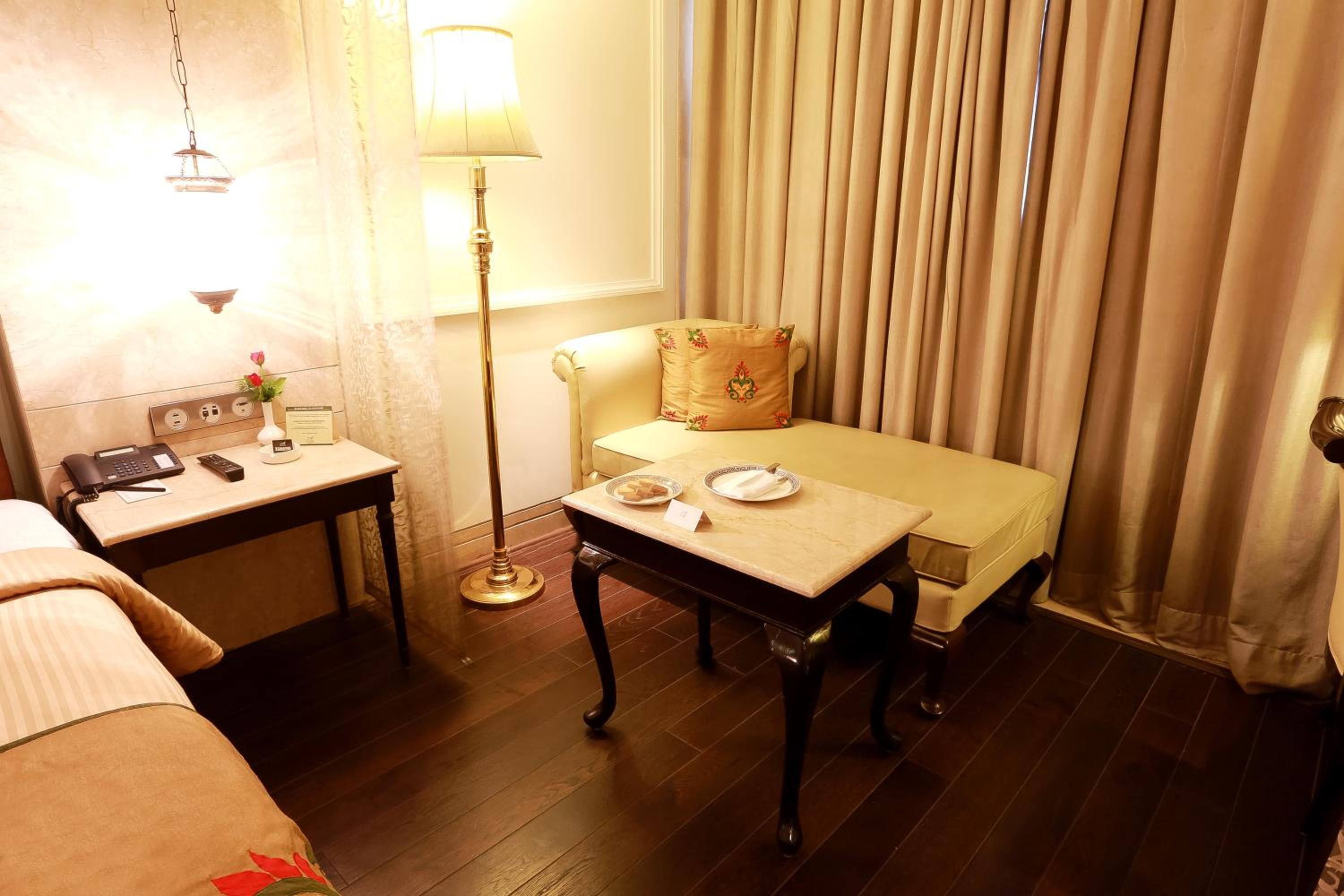Luxury Suite - Ashok Luxury Package - Welcome drink on arrival. A soft drink and cookie platter on the day of check-in, 1 bottle of Indian wine (house brand) once during the stay, 2 hrs early check-in & late checkout 20% discount on F&B (Soft Beverages) Luxury Suite - Ashok Luxury Package - Welcome drink on arrival. A soft drink and cookie platter on the day of check-in, 1 bottle of Indian wine (house brand) once during the stay, 2 hrs early check-in & late checkout 20% discount on F&B (Soft Beverages)