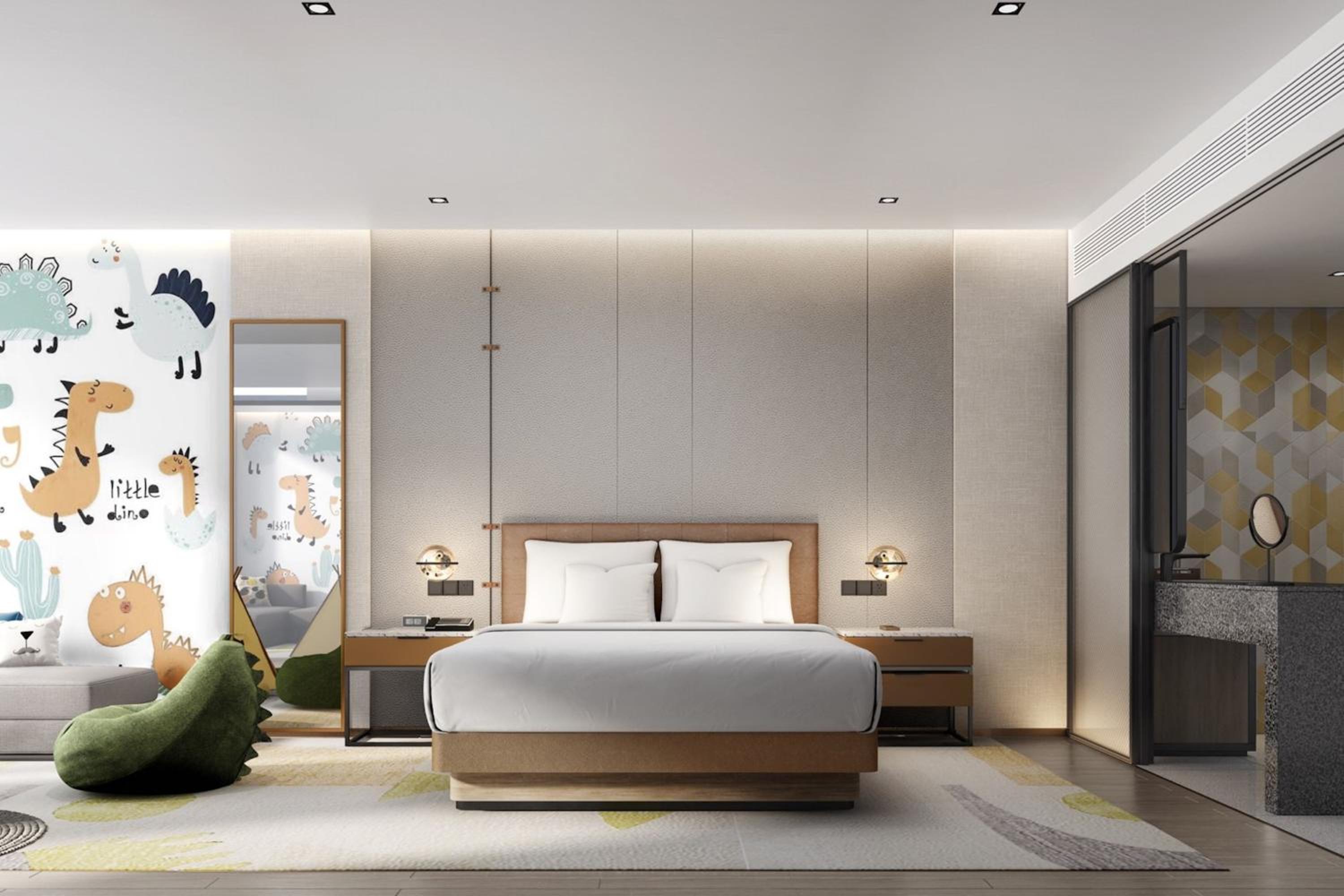 Modern Family Room with City View - Photo 3