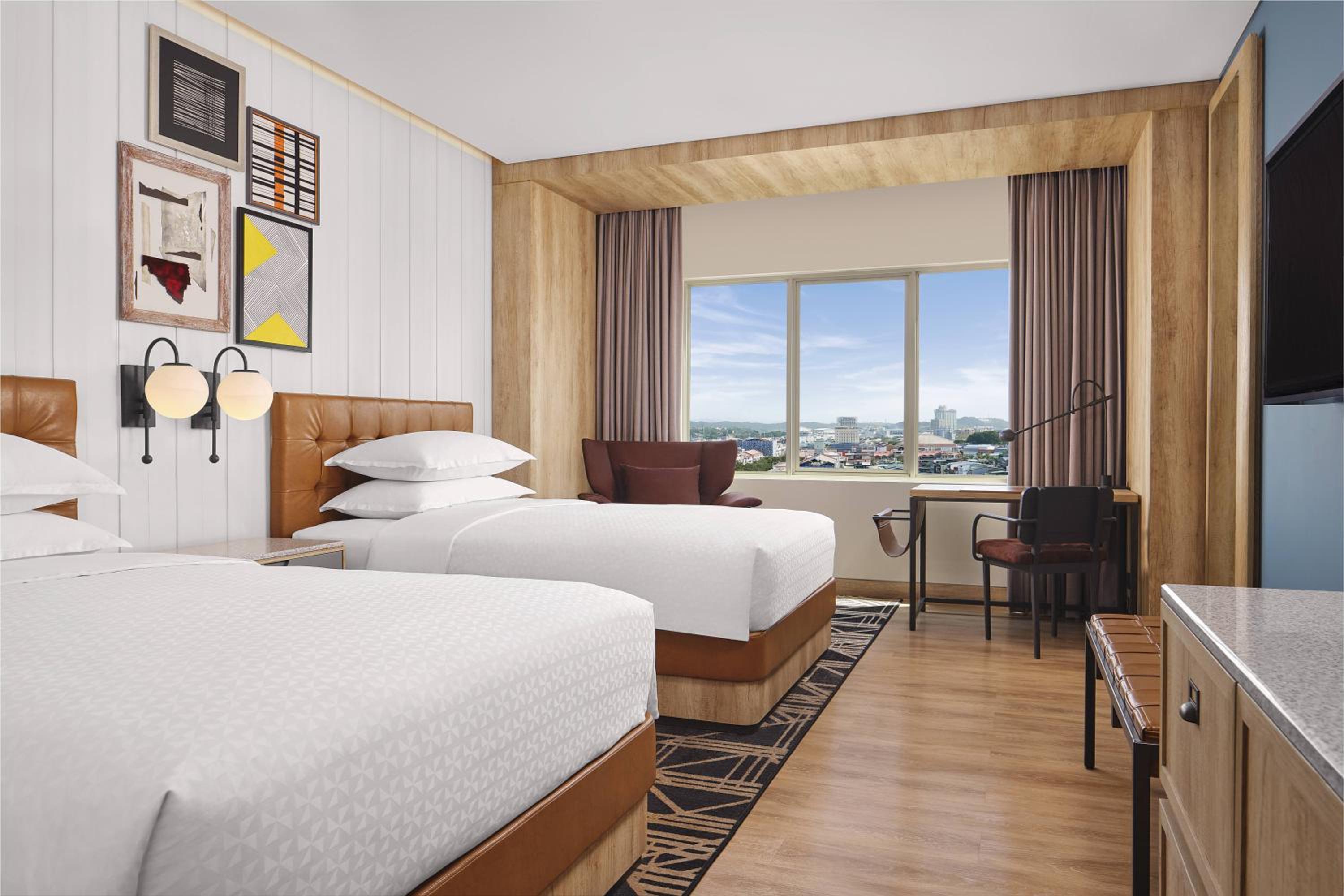 Deluxe Room with 2 Twin Beds with City View